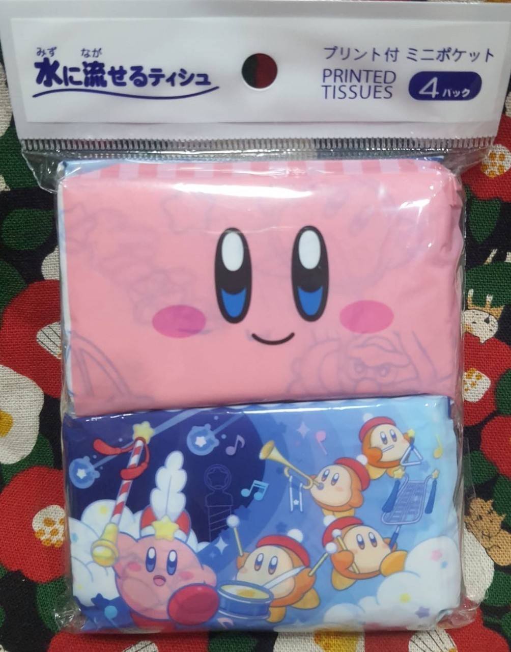 Pocket tissues Kirby เคอร์บี้ 1 แพ๊ค 4 ซอง MADE IN JAPAN แท้จากญี่ปุ่น