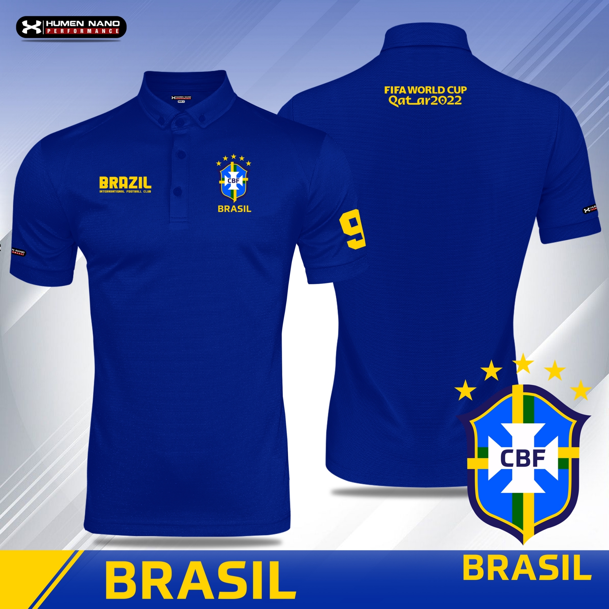 FB03-เสื้อโปโลแฟชั่น ทีมชาติบราซิล2022
