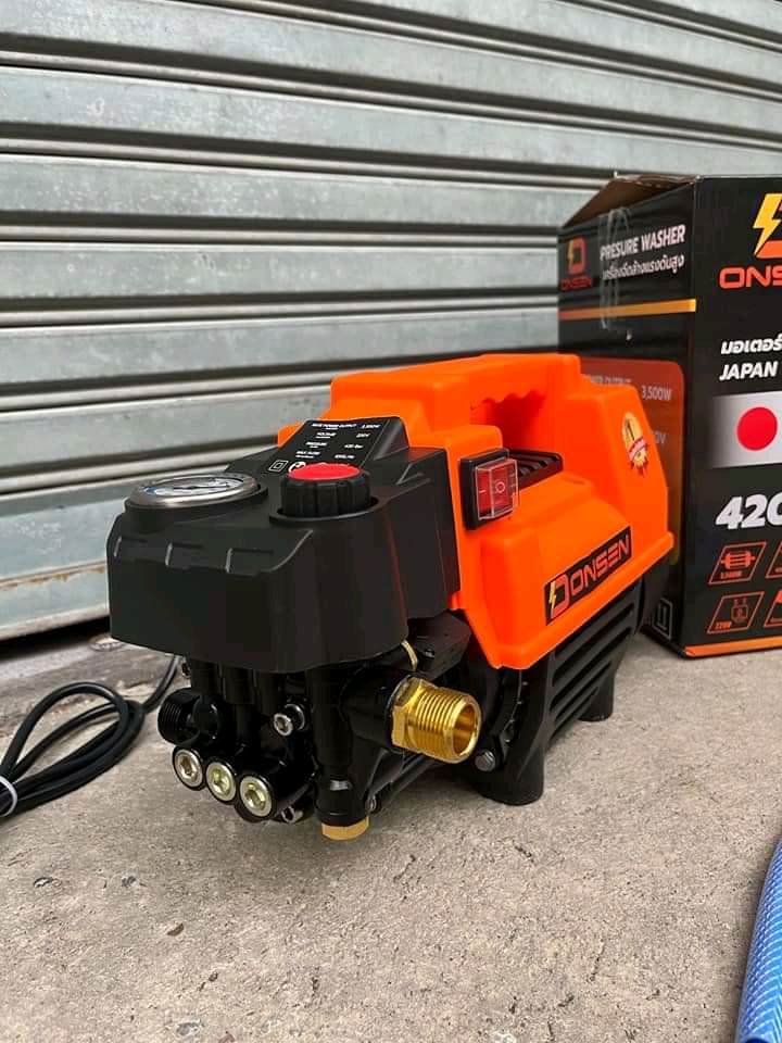 เครื่องอัดฉีดแรงดันสูง Onsen 420 บาร์ ปรับความแรงบาร์ได้ 100-420 บาร์ จะฉีดเบา ฉีดแรง