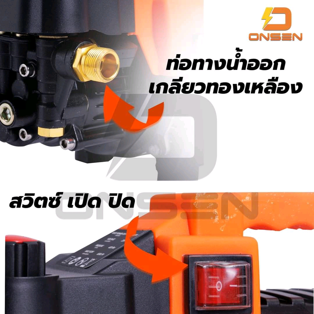 เครื่องฉีดน้ำปรับความแรงบาร์ได้ 100-420 บาร์ (จะฉีดเบา ฉีดแรงได้หมด) มอเตอร์ทองแดงแท้