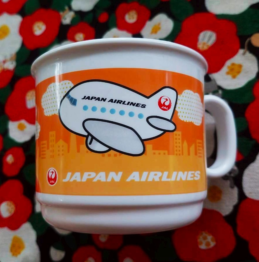 แก้ว JAPAN AIRLINES CUP มีหูหิ้ว (PVC) ของแท้จากญี่ปุ่น 200 ml