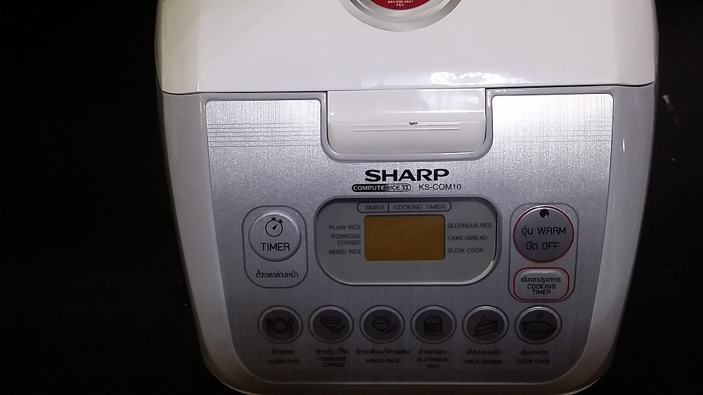 ซ่อมหม้อหุงข้าว ยี่ห้อ SHARP รุ่น KS-COM10 อาการไม่ร้อนบอร์ดไม่ทำงาน