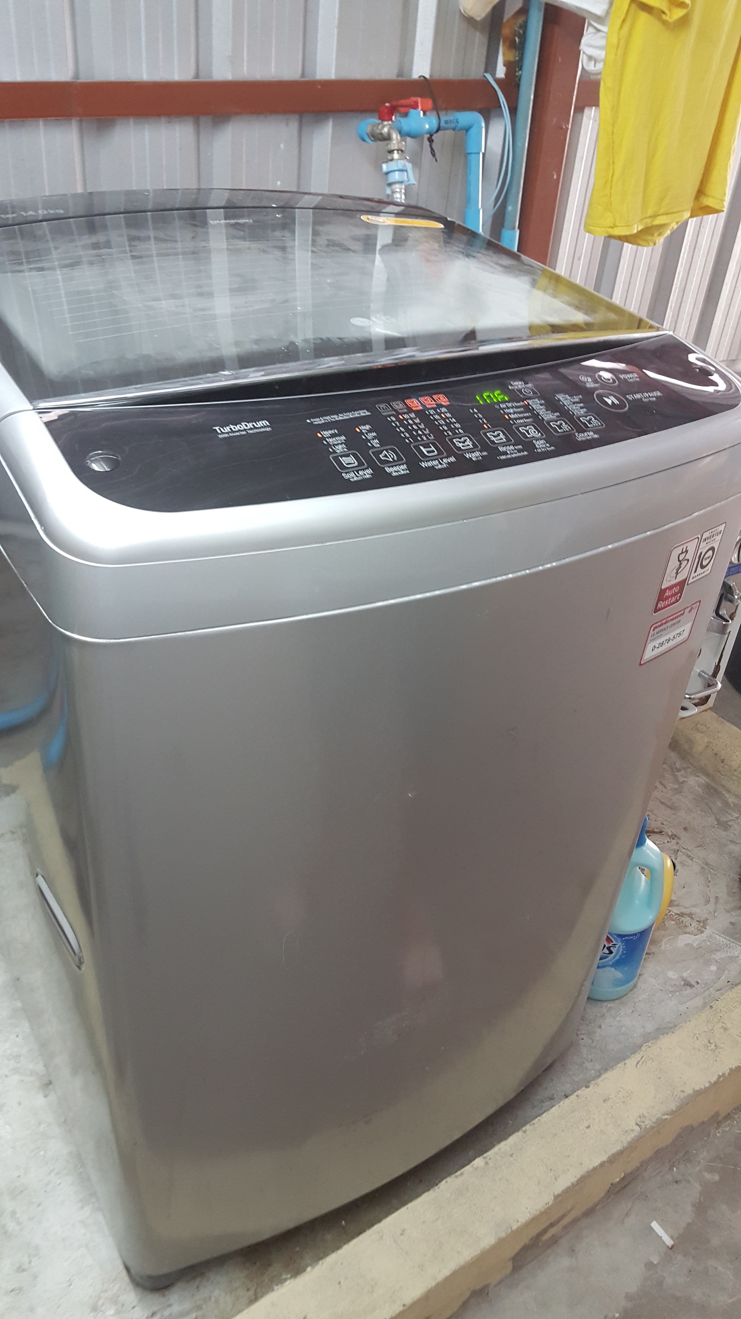 ซ่อมเครื่องซักผ้า ยี่ห้อ LG รุ่น T2514VSAL อาการน้ำเข้าแต่ไม่ซัก