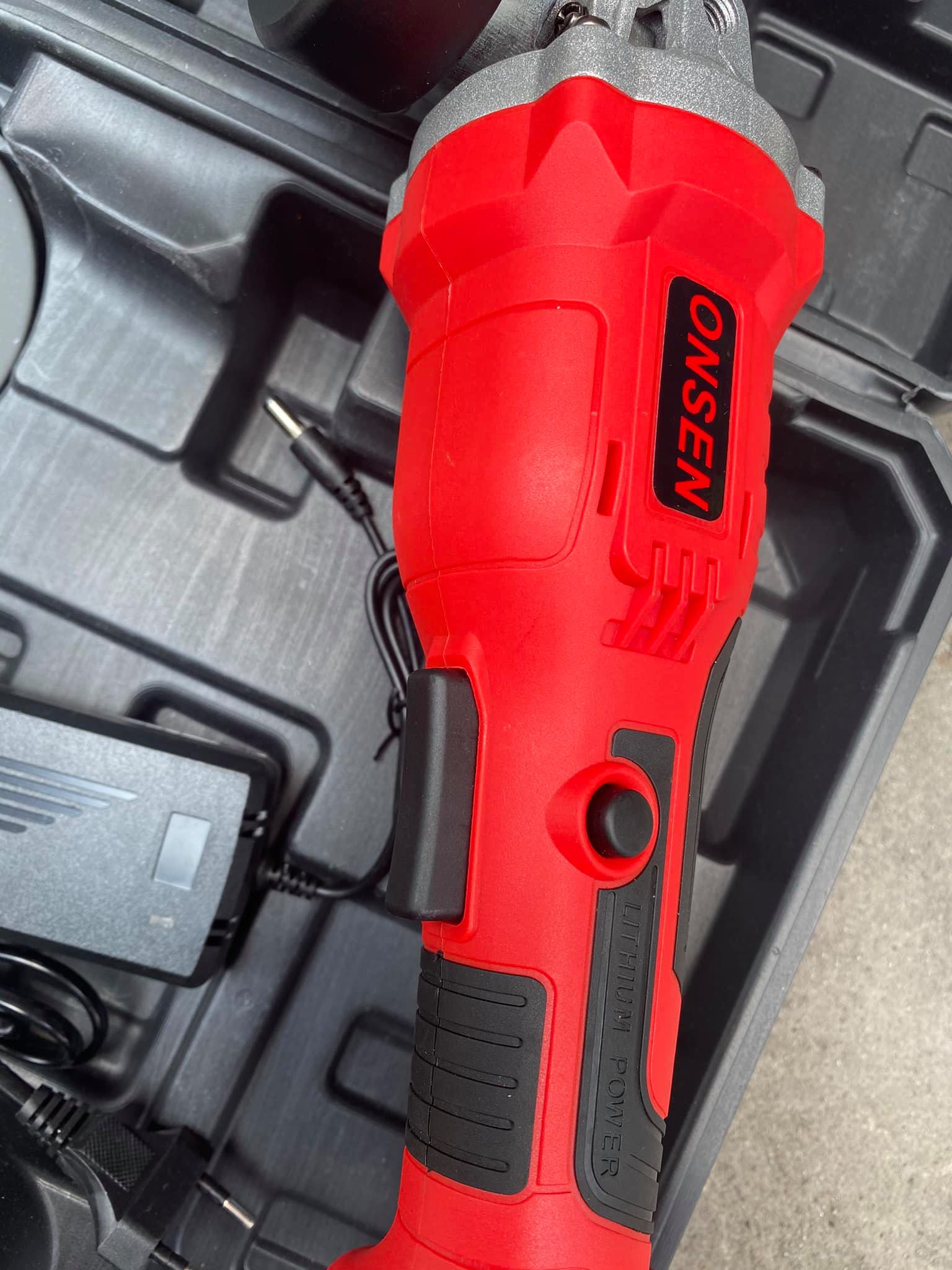 เจียไร้สาย ยี่ห้อ ONSEN 128V แถมแบต 2 ก้อน ➕แถมหัวบาร์โซ่ต่อเจีย 11.5”