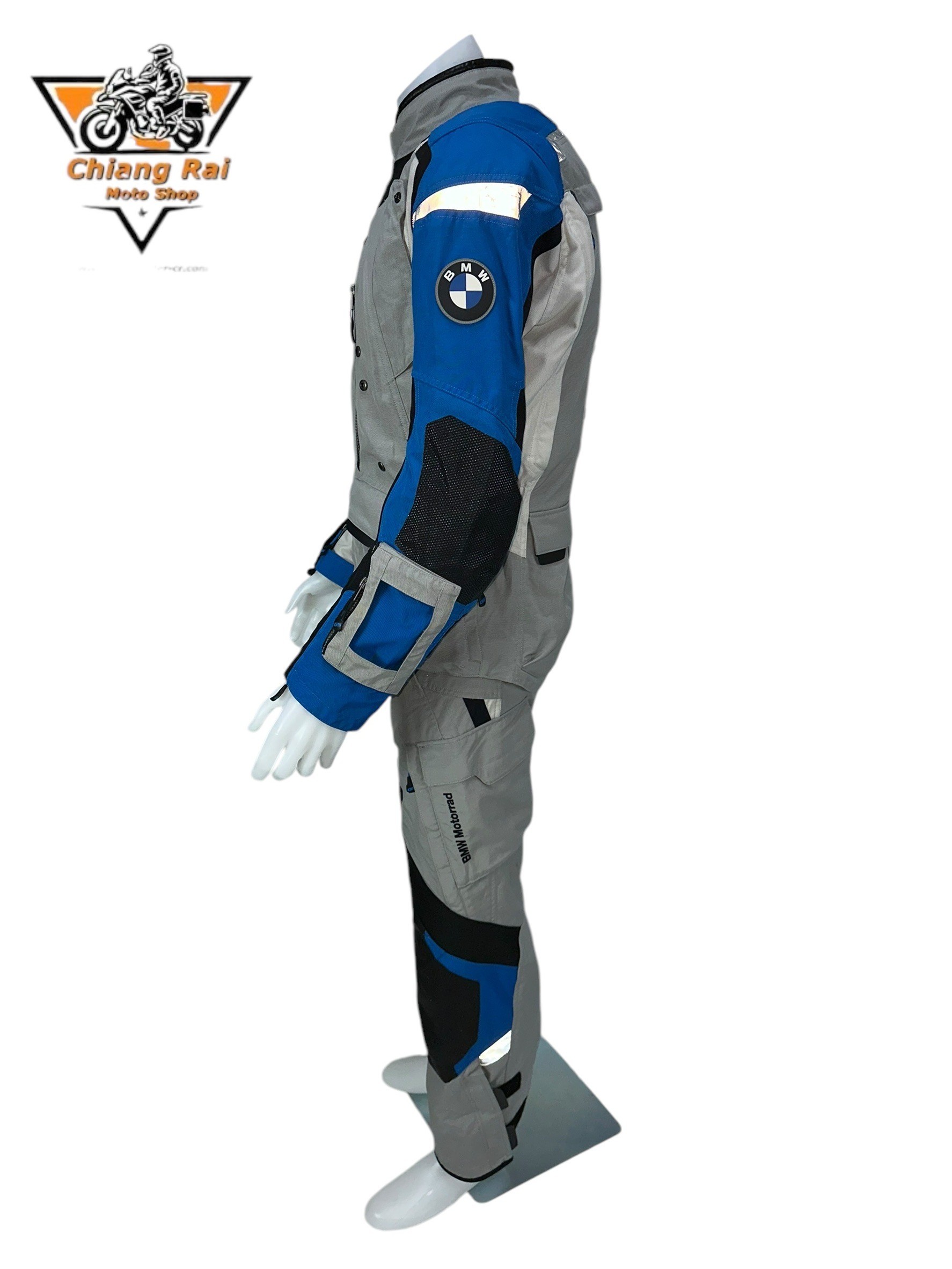 ชุดสำหรับขี่มอเตอร์ไซด์ ( มือสอง ) SET 020 ชุดทัวริ่ง เสื้อการ์ด + กางเกง ยี่ห้อ**BMW**