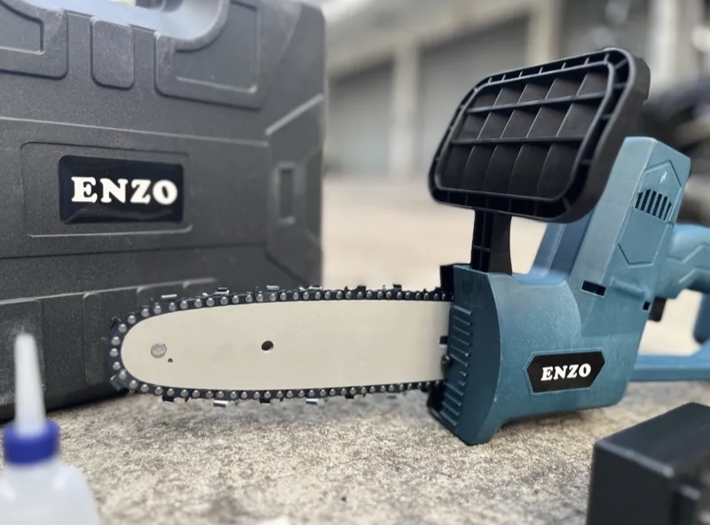 เลื่อยโซ่แบต Enzo 168V บาร์ 9 นิ้ว โซ่ 2 เส้น แบต 2 ก้อน