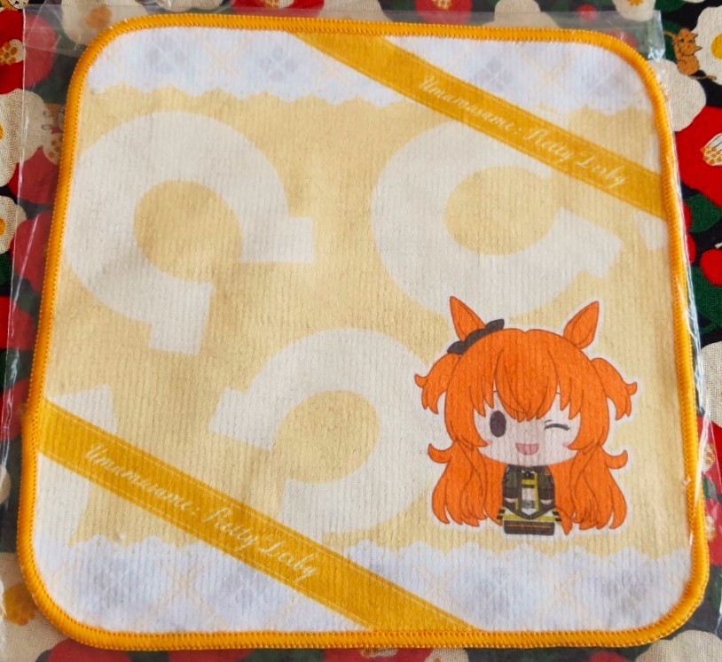 ผ้าเช็ดหน้า Mayano Top Gun Uma Musume Pretty Derby อนิเมะ จากญี่ปุ่น Size : 20 x 20 cm