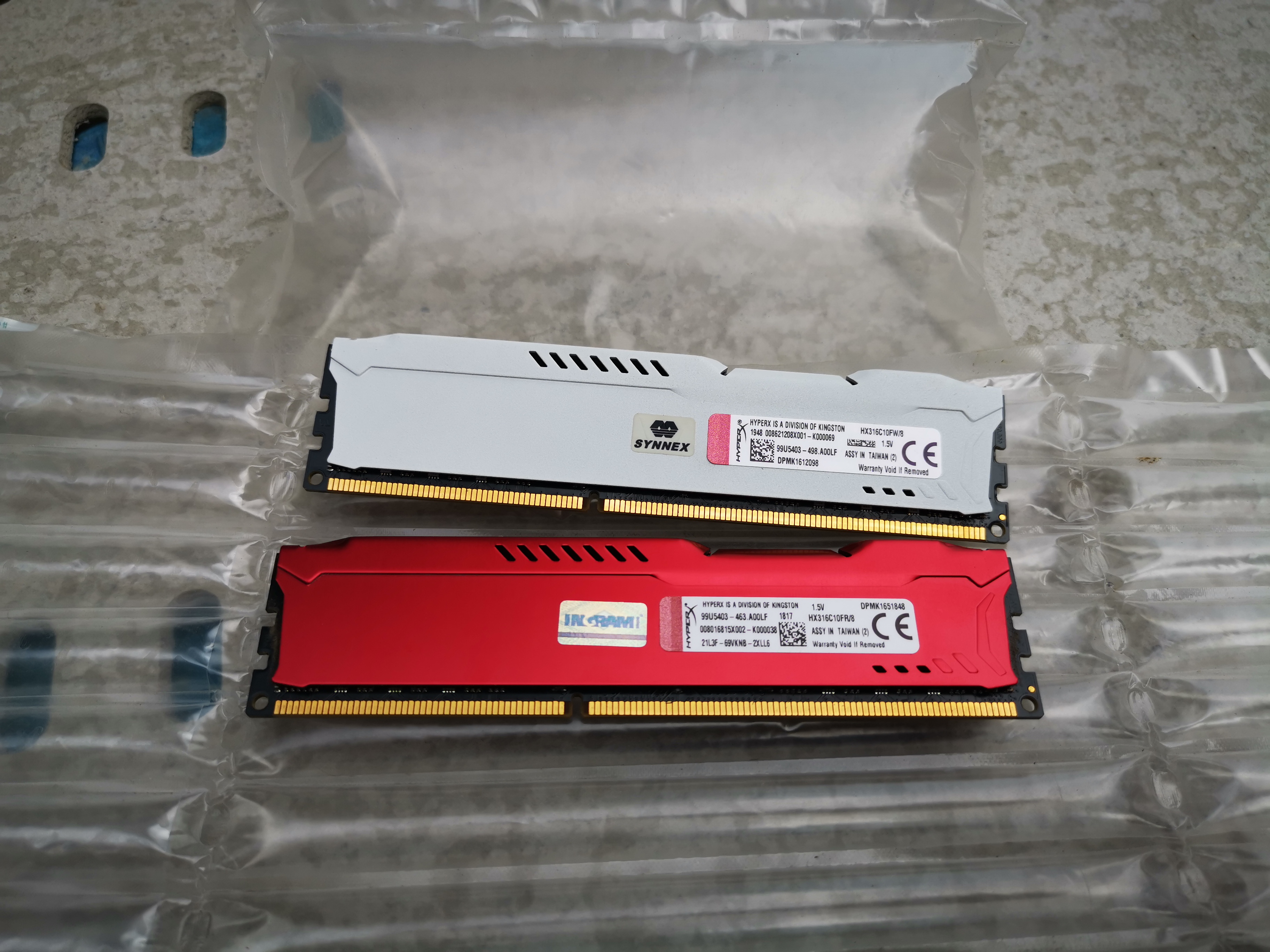 Ram HyperX Fury DDR3 8G/1600 (ขาว,แดง)