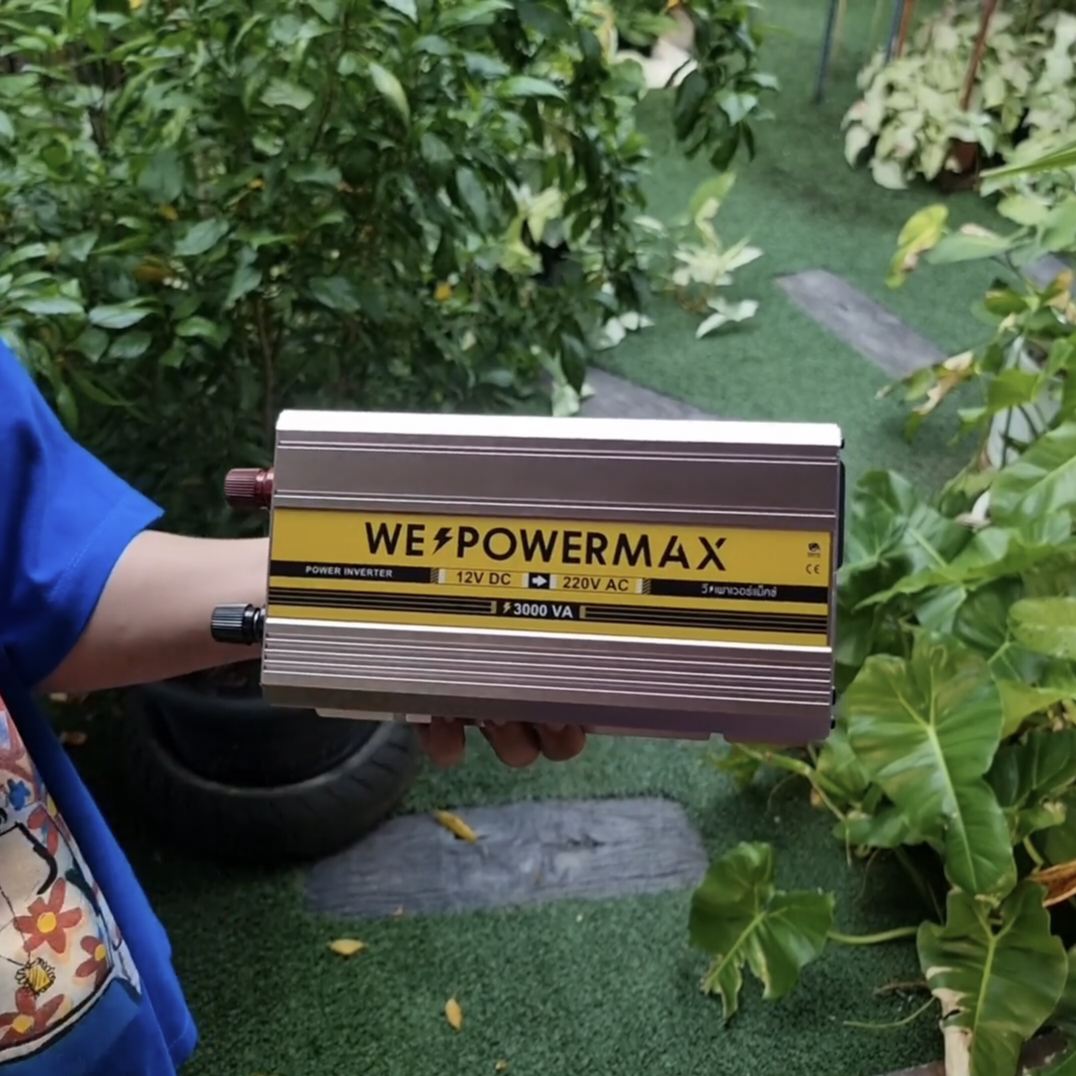 ตัวแปลงไฟ 12V เป็นไฟบ้าน 220V ขนาด 3,000W ยี่ห้อ WE POWER MAX