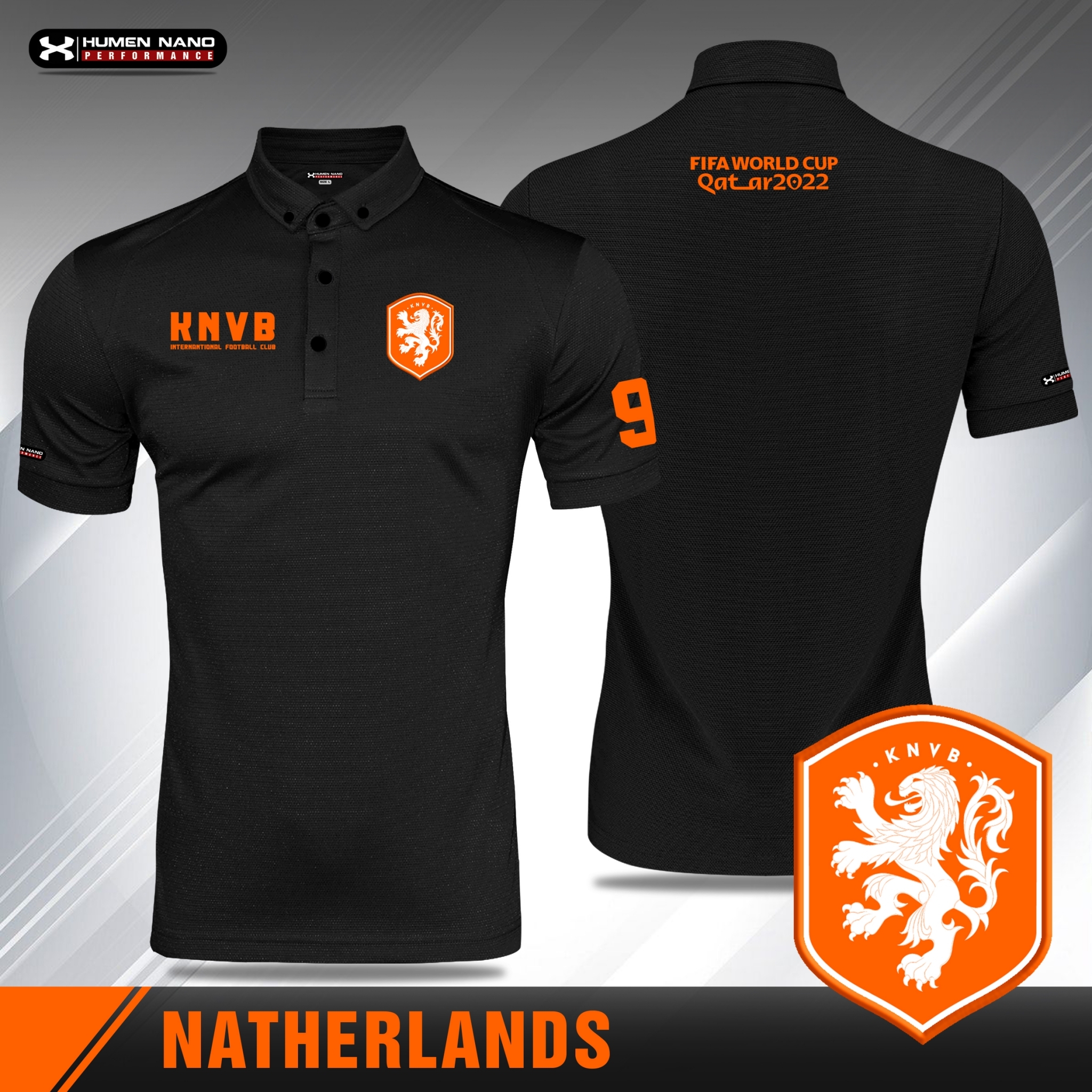 FB07-เสื้อโปโลแฟชั่น ทีมชาติฮอลแลนด์ 2022