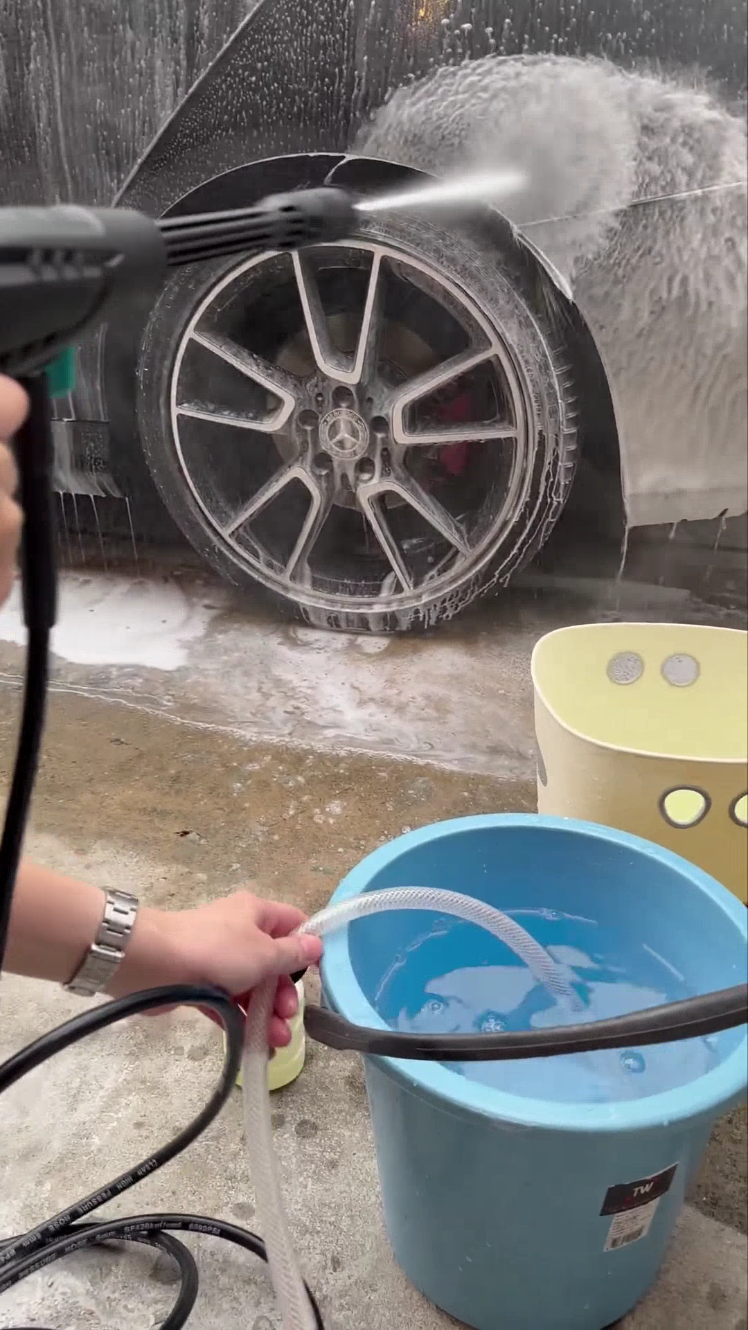 เครื่องฉีดน้ำปรับแรงดันได้ 0-420 บาร์เต็ม ยี่ห้อ Bonchi ล้างรถ ล้างแอร์ ล้างพื้น ตัวเดียวจบ