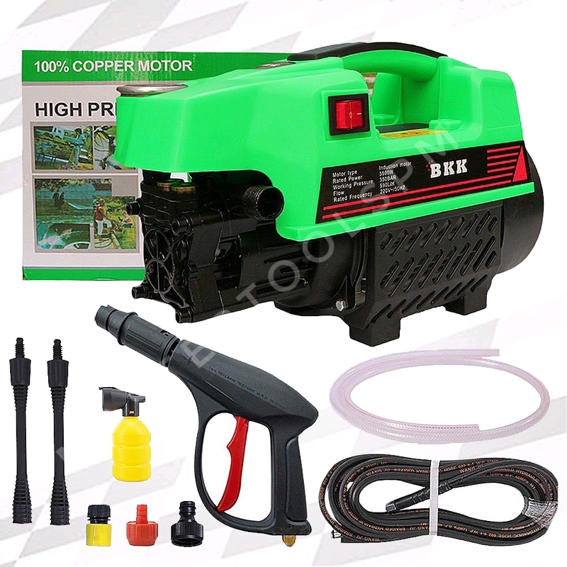 เครื่องฉีดน้ำ แรงดันสูง BKK 350 บาร์ แถมกระปุกฉีดโฟม ก้าน 2 ก้าน
