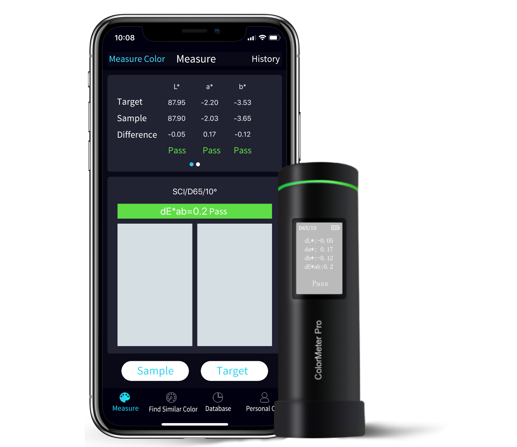 เครื่องวัดสีแบบพกพา (ColoriMeter) GuGear รุ่น GG-CMS-PRO