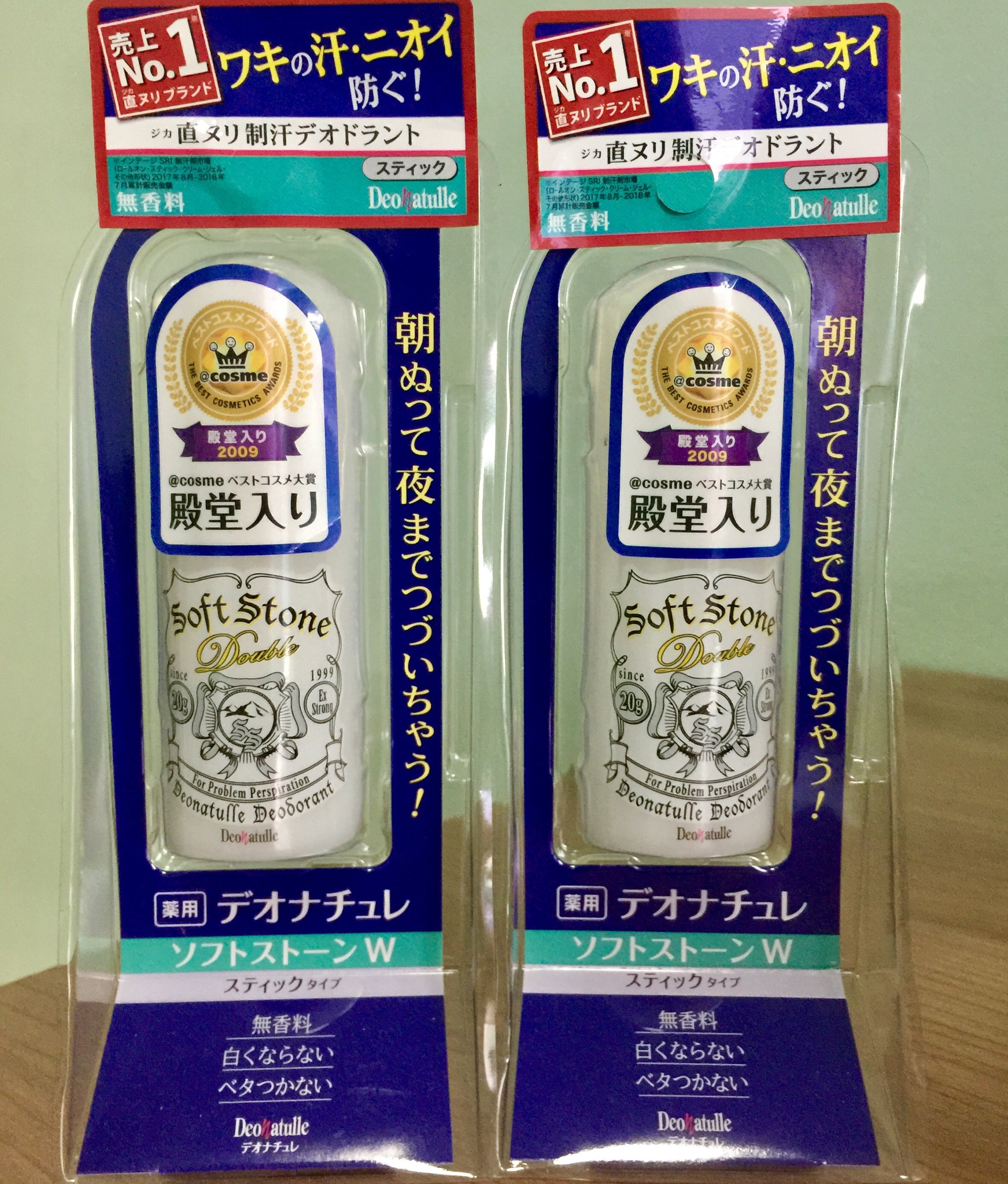 🔥(Best Seller)💥โรลออนสติ๊ก Soft Stone Double Deodorant สีขาว แพคเก็ตใหม่ปี 2021