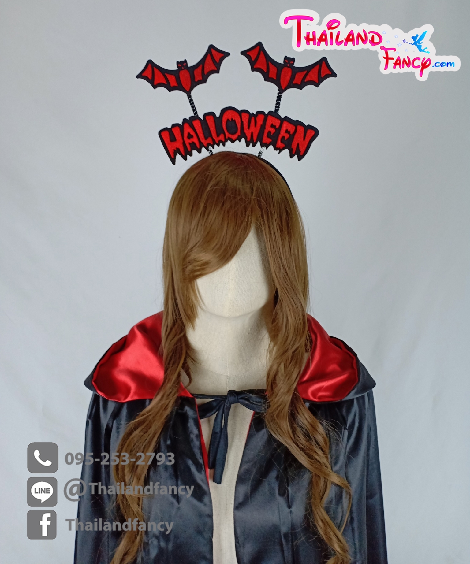 แอสเซสโซรี่แฟนซี อุปกรณ์คอสเพลย์ Halloween Accessories ที่คาดผมฮาโลวีน มี 2 สีแดง-ส้ม