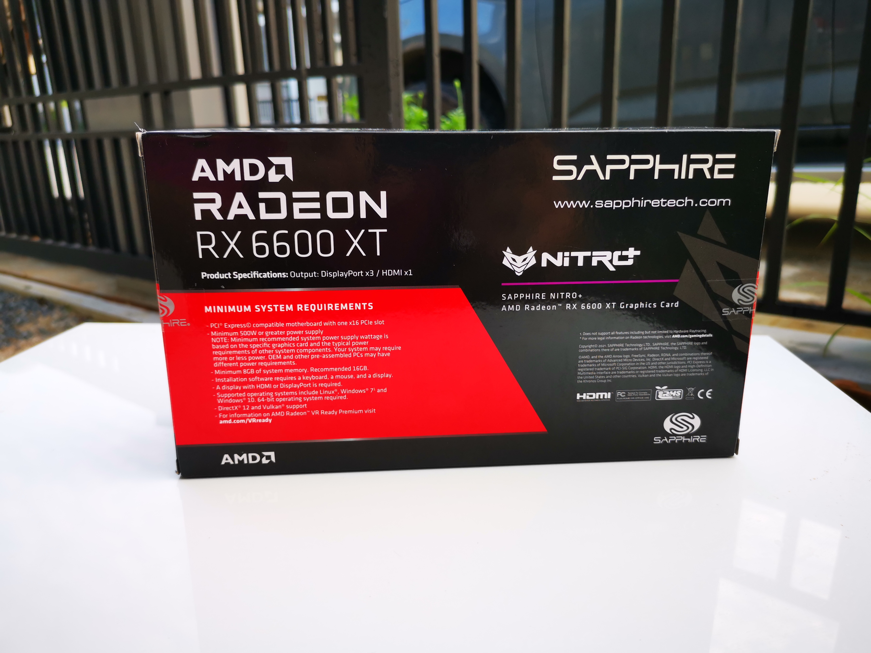 SAPPHIRE NITRO+ RX 6600XT GAMING OC 8GB GDDR6