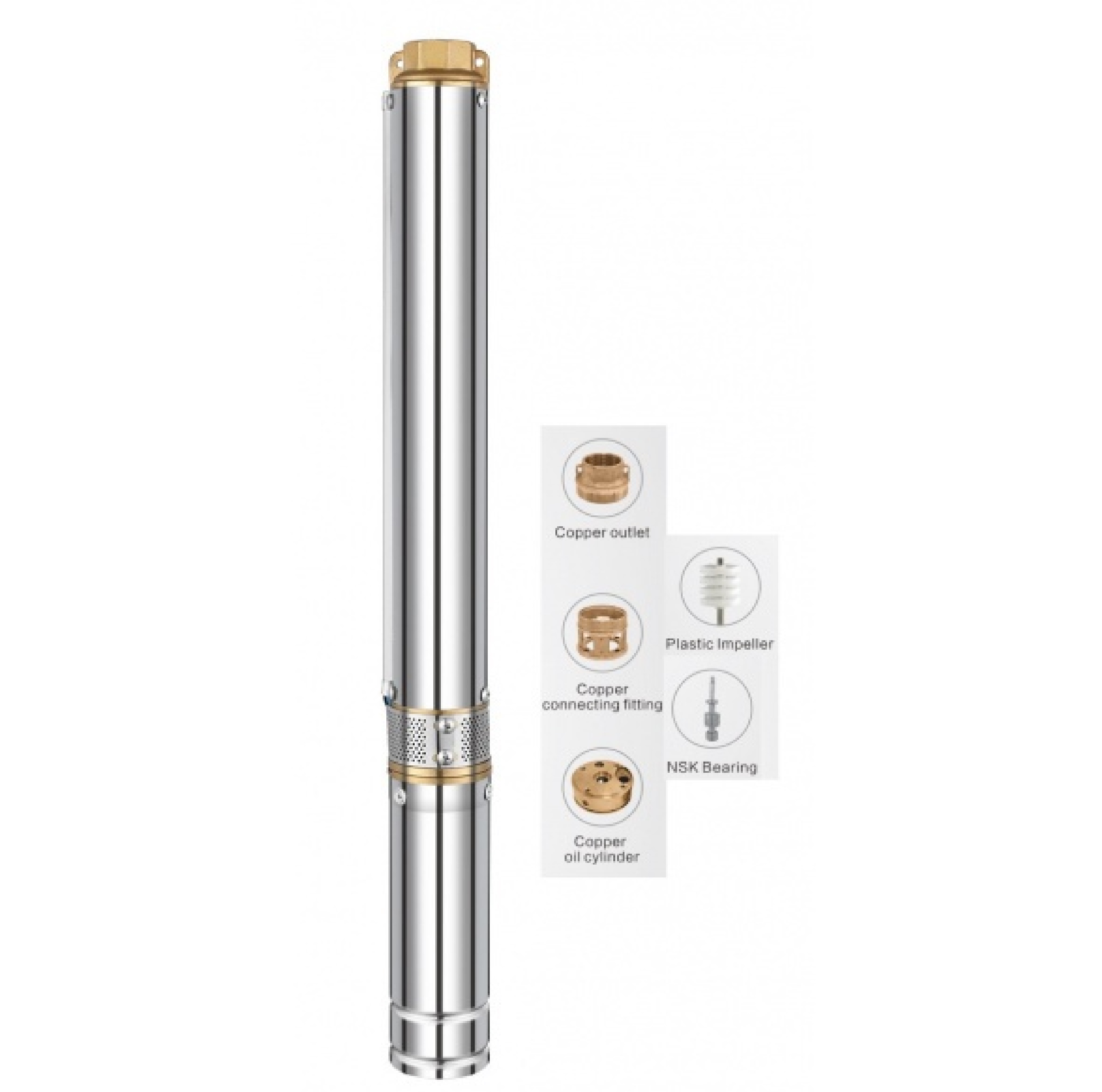 MIZUMA ปั๊มน้ำบาดาลโซล่าร์เซลล์ รุ่น 3DPC3.5-80-48-600