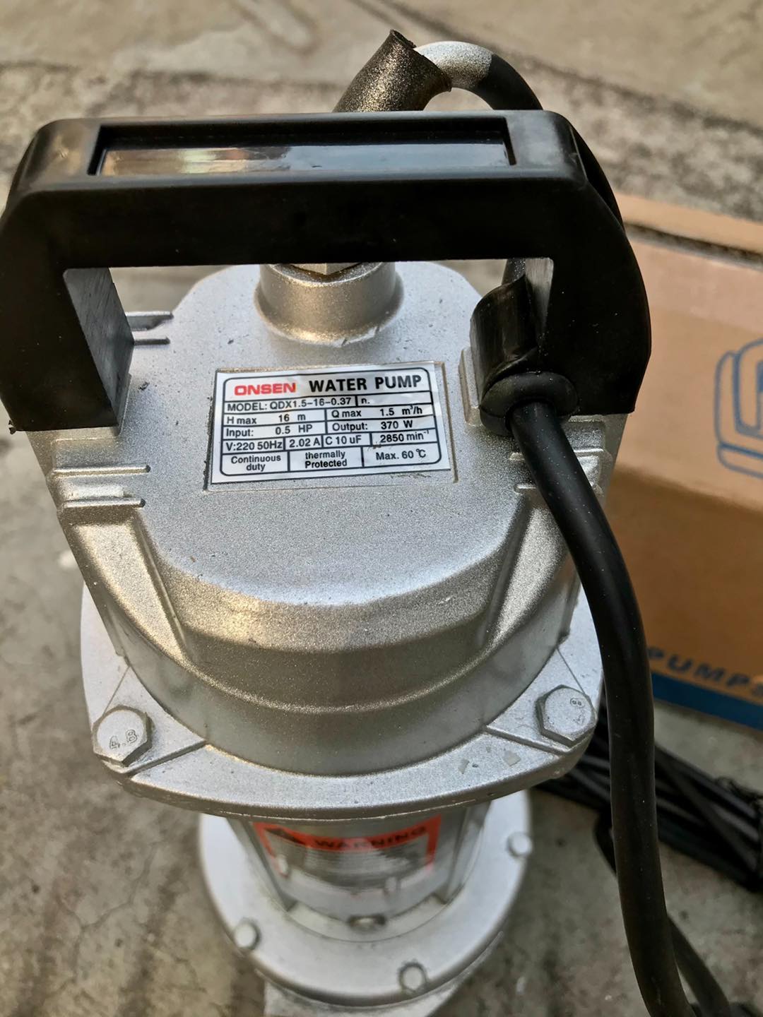 ไดโว่ ปั้มแช่ ONSEN ใช่ไฟฟ้า 220V มีให้เลือกใช้ 4 ขนาด