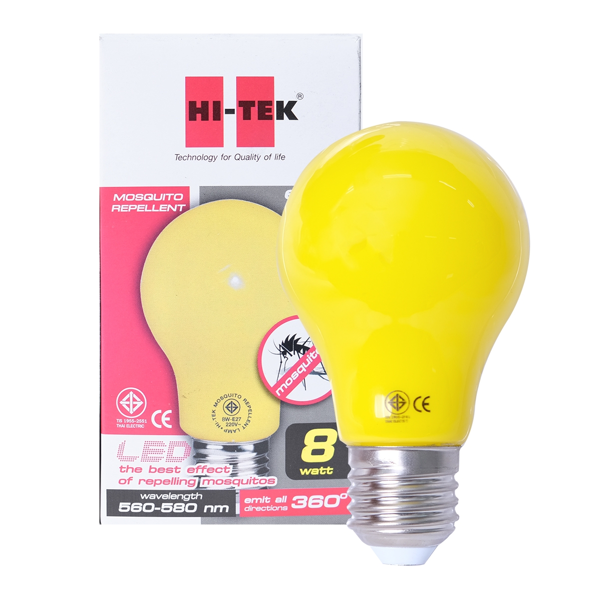 HI-TEK หลอดไฟ LED E27 8 วัตต์ ไล่ยุง รุ่น ECO