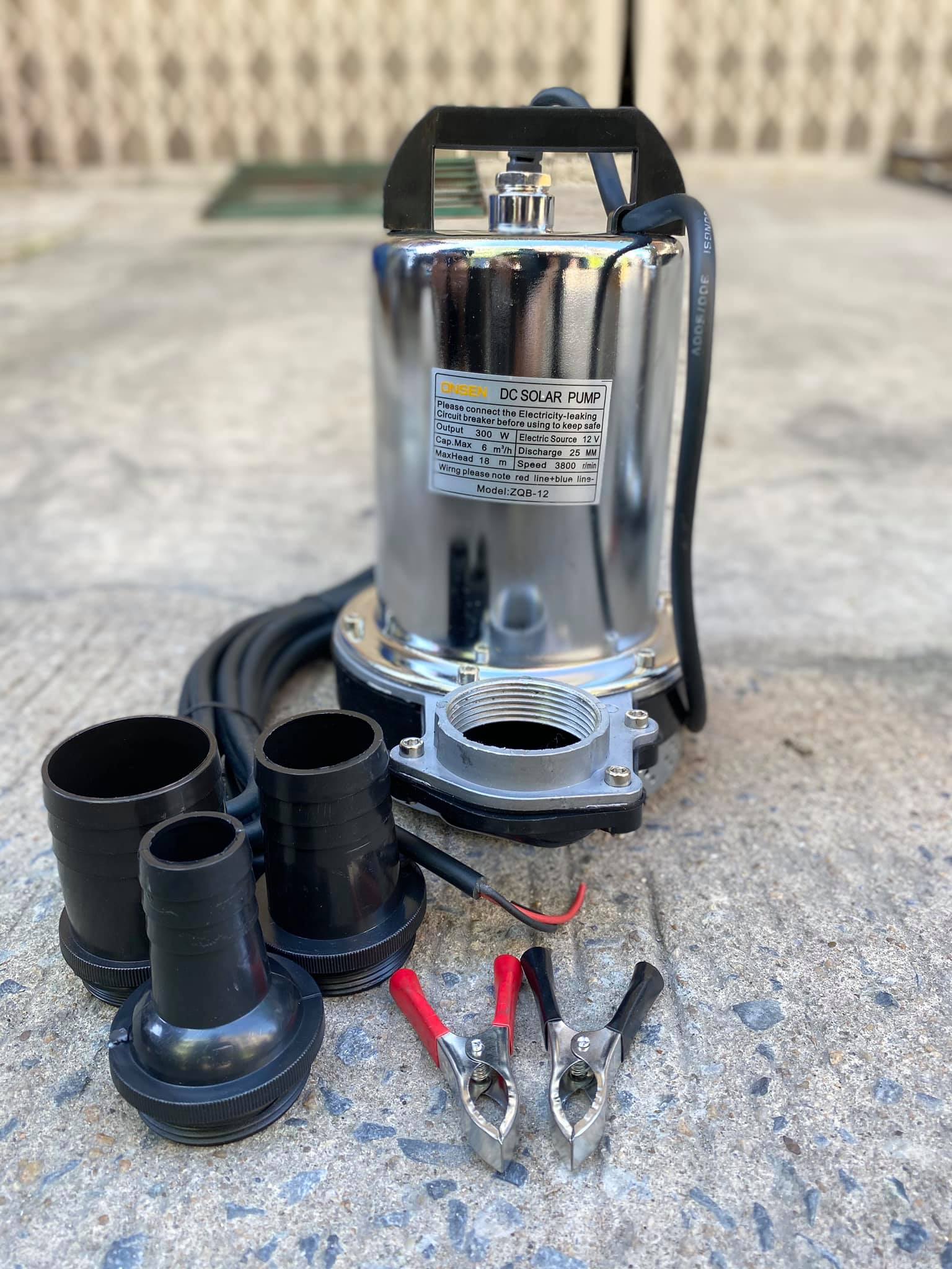 ไดโว่แสตนเลส ONSEN มี 2 รุ่นให้เลือก 12V หรือ 24V ท่อพลาสติก 3 ขนาด 1 นิ้ว /1.5 นิ้ว / 2 นิ้ว สายไฟยาว 5 เมตร แถมตัวคีบแบต 1คู่