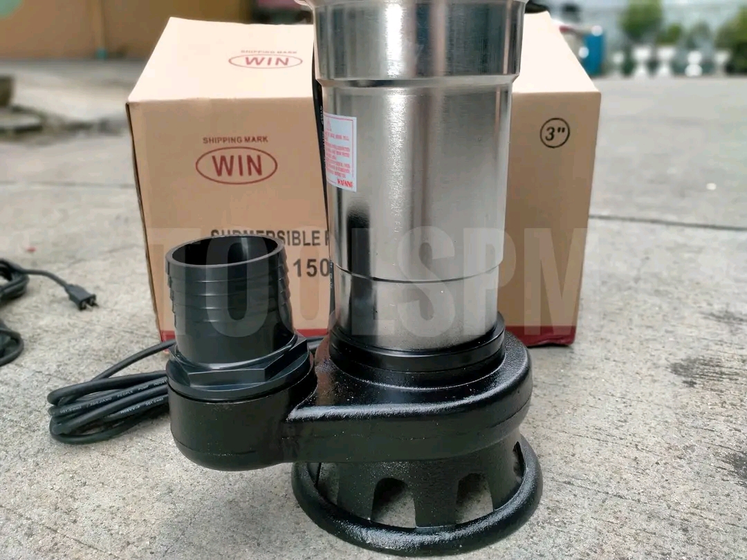 ปั๊มแช่สแตนเลส ดูดโคลน Win มีให้เลือก ท่อ 2นิ้ว 1แรง และ ท่อ 3นิ้ว 2แรง