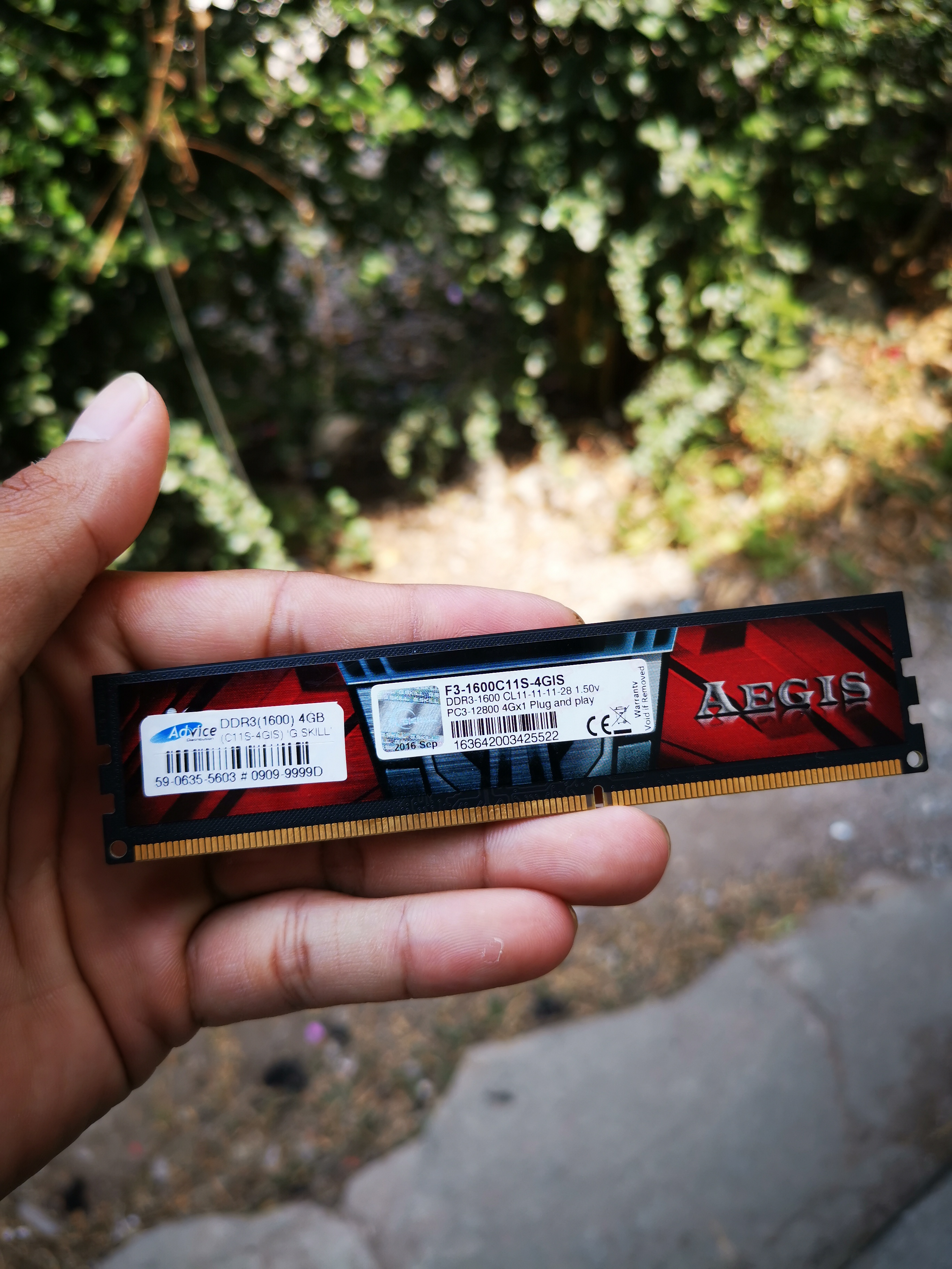 Ram G.Skill AEGIS DDR3 4G Bus1600