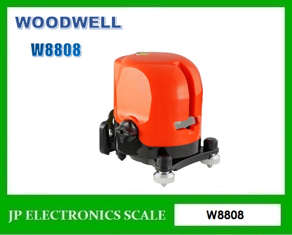 เครื่องทำระดับเลเซอร์ WOODWELL รุ่น W8808 ให้แนวแสงเลเซอร์ 2 แนว คือ ดิ่ง 1 แนว, ราบ 1 แนว ( 1V, 1H )