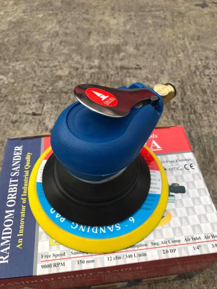 เครื่องขัดลม ขัดกระดาษทราย ยี่ห้อ OKURA 6"