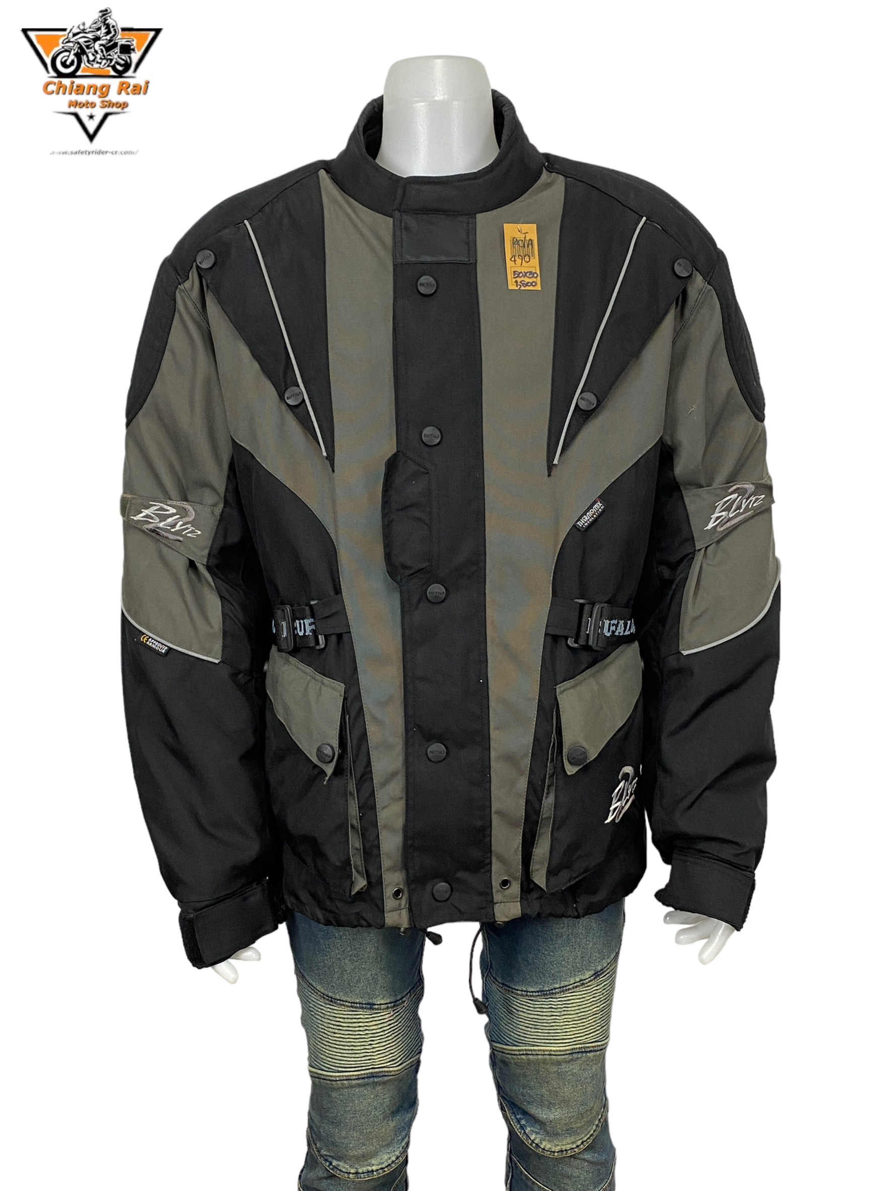 เสื้อขี่มอเตอร์ไซด์( มือสอง) RCTA 490: อก 50" ยาว 30" (XL) **BUFFALO**
