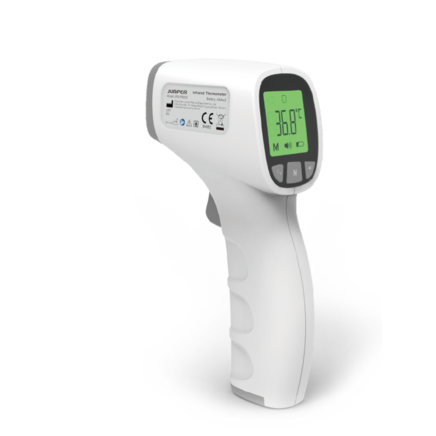 เครื่องวัดอุณหภูมิร่างกายทางหน้าผากแบบอินฟราเรด JUMPER Non-Contact Infrared Thermometer รุ่น JPD-FR202
