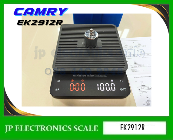 เครื่องชั่งกาแฟดิจิตอล 3กิโลกรัม เครื่องชั่งกาแฟดิจิตอล 3kg เครื่องชั่งตวงกาแฟ 3000g เครื่องชั่งตวงกาแฟดิจิตอล 3kg ค่าละเอียด 0.1g ยี่ห้อ CAMRY รุ่น EK2912R