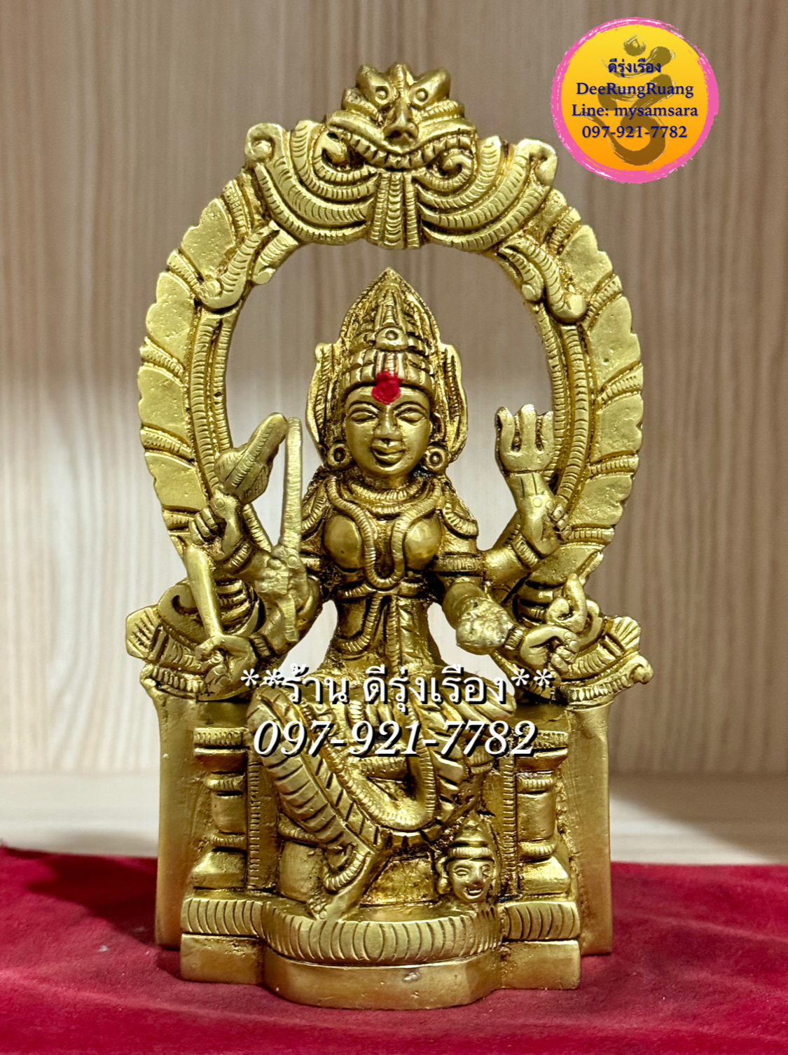 พระแม่มารีอัมมัน ประทับบัลลังก์ **สูง 6.5 นิ้ว..Fine Quality**
