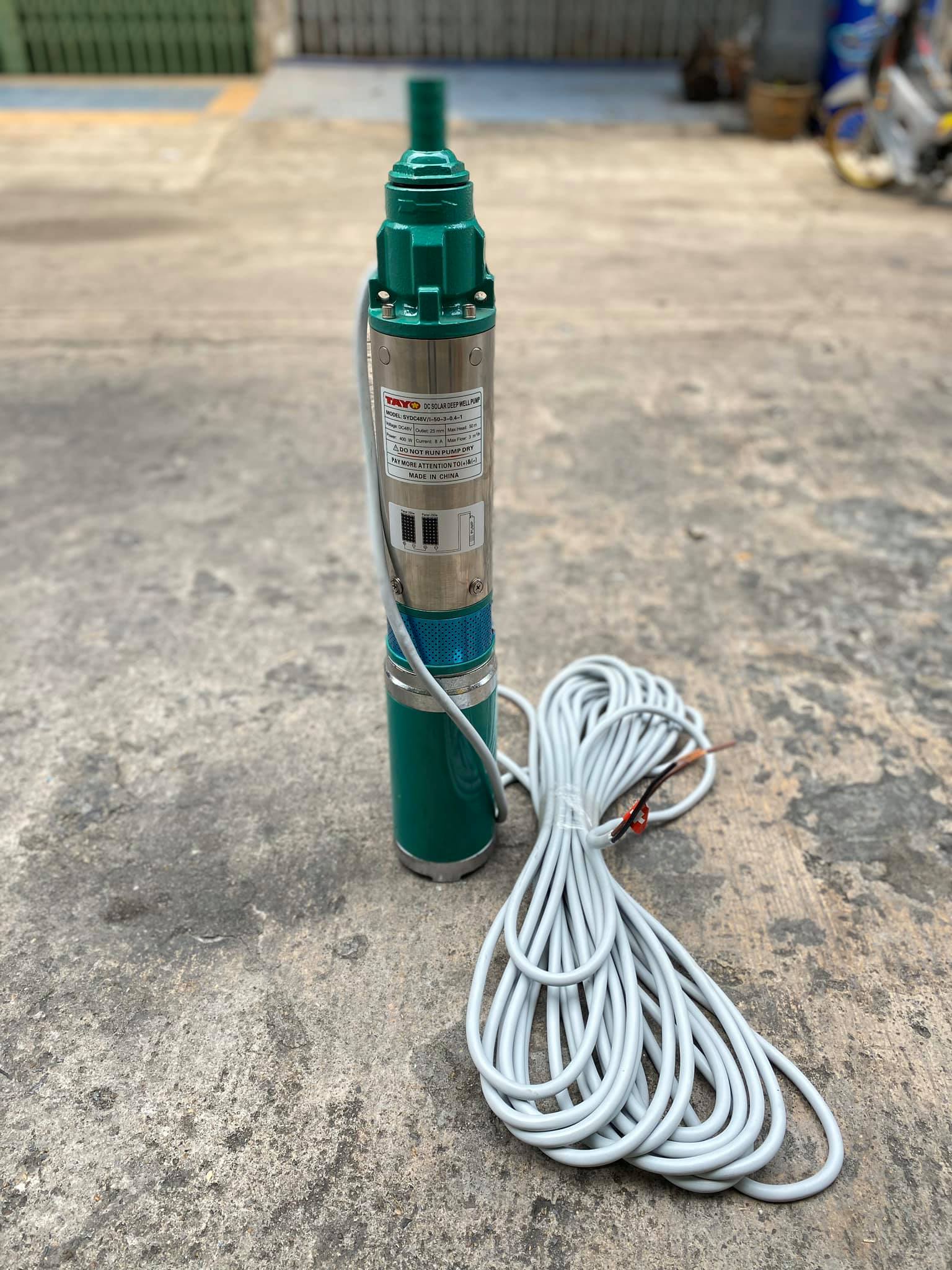 ปั๊มซัมเมอร์ส/ ปั๊มบาดาล TAYO ระบบ DC 48V ขนาด 400W