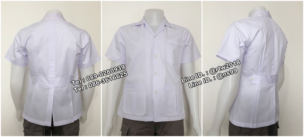 รหัส L3 : เสื้อกาวน์เภสัชกรแขนสั้น
