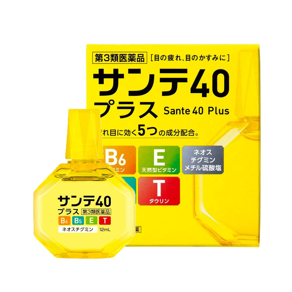 🔥น้ำตาเทียม Sante 40 Plus✨สูตรเพิ่มวิตามินบำรุงดวงตา 5 ชนิด(เหมาะสำหรับวัยทำงาน ผู้ใช้สายตาระหว่างวันมาก)💥เย็นระดับ 3 (ขนาด 12ml.)