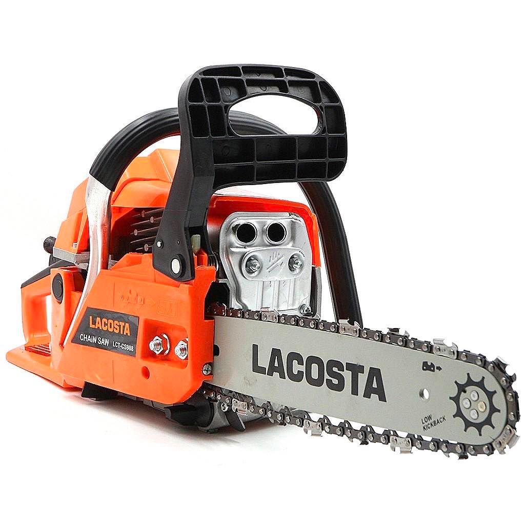 เลื่อยยนต์ ยี่ห้อ Lacoste รุ่น LCT-CS988 บาร์ 11.5 นิ้ว บาร์ 2 อัน โซ่ 3 เส้น รุ่น 2 แหว