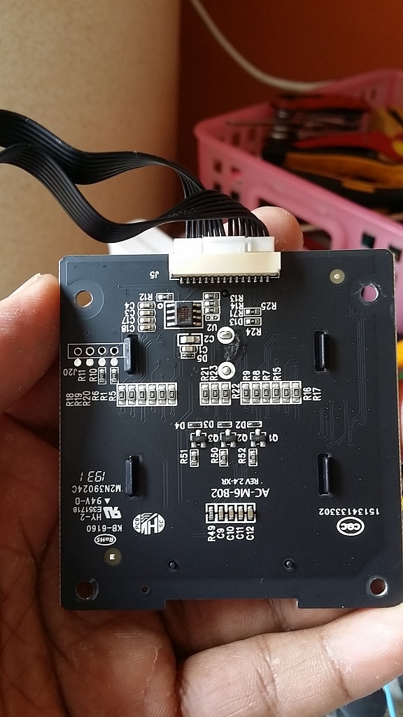 ซ่อมเครื่องฟอกอากาศ ยี่ห้อ Xiaomi รุ่น 3H อาการจอไม่มีภาพหรือจอเป็นเส้น