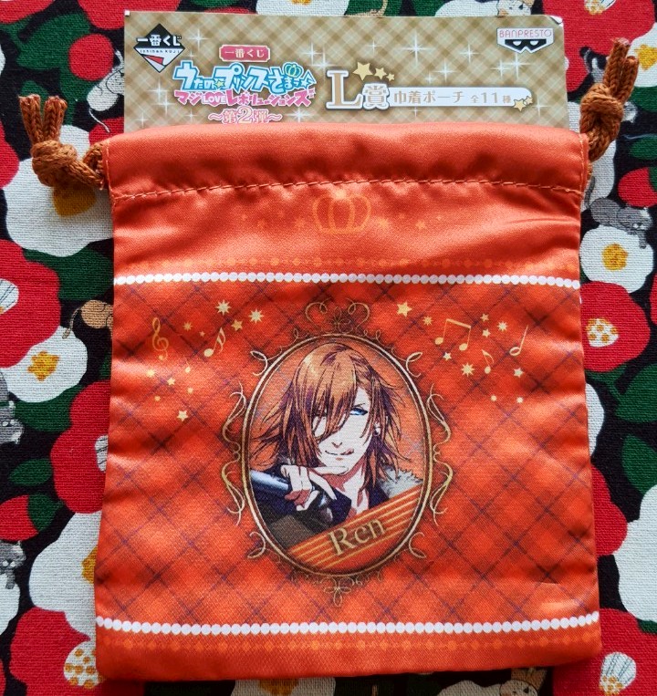 Ren กระเป๋าหูรูด ถุงผ้าหูรูด Uta no Prince-sama เจ้าชายแห่งเสียงเพลง จากญี่ปุ่น Size : 13 x 15 cm