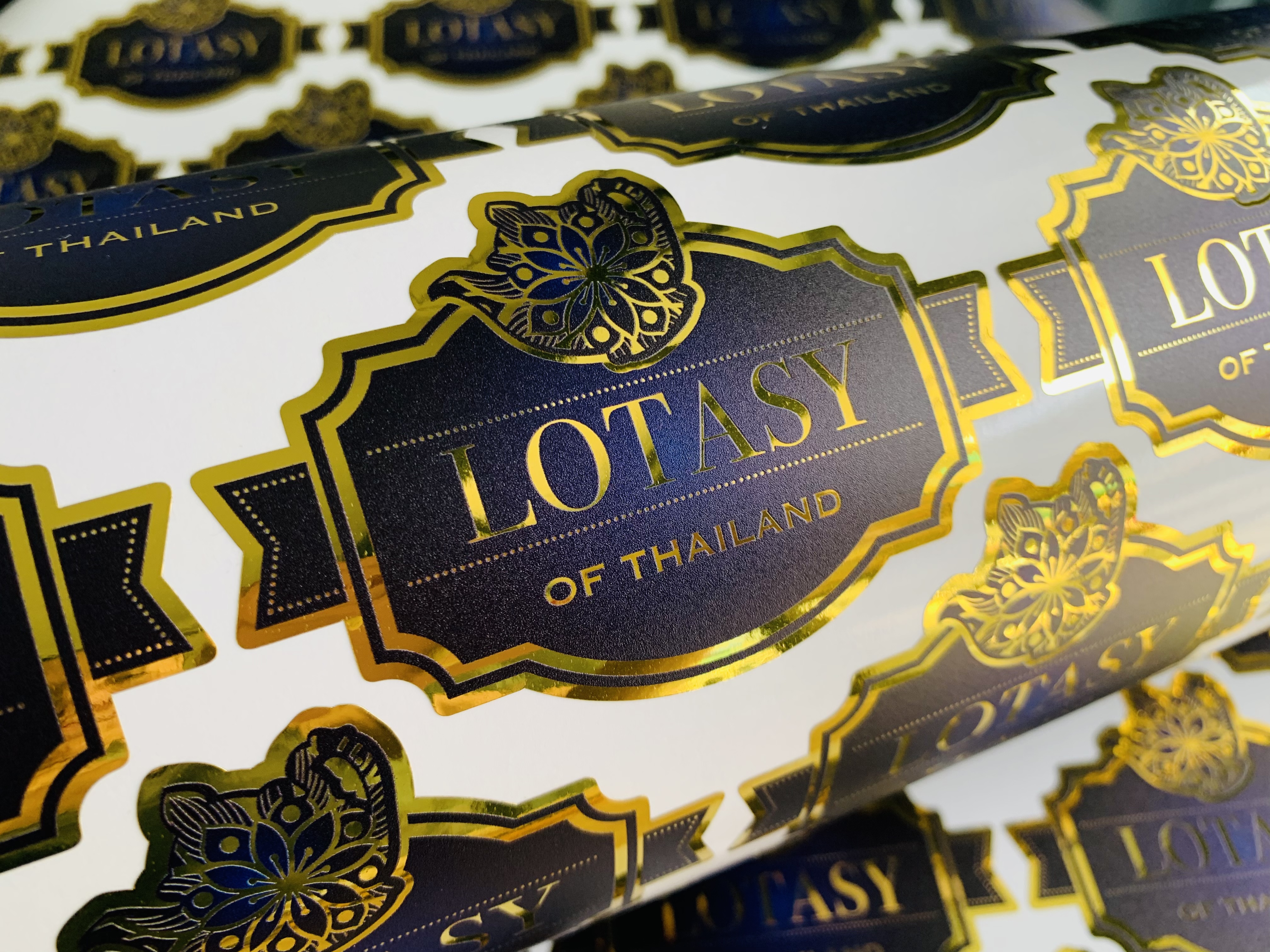 สติ๊กเกอร์ฉลากสินค้าฟรอยทอง ฟอยล์