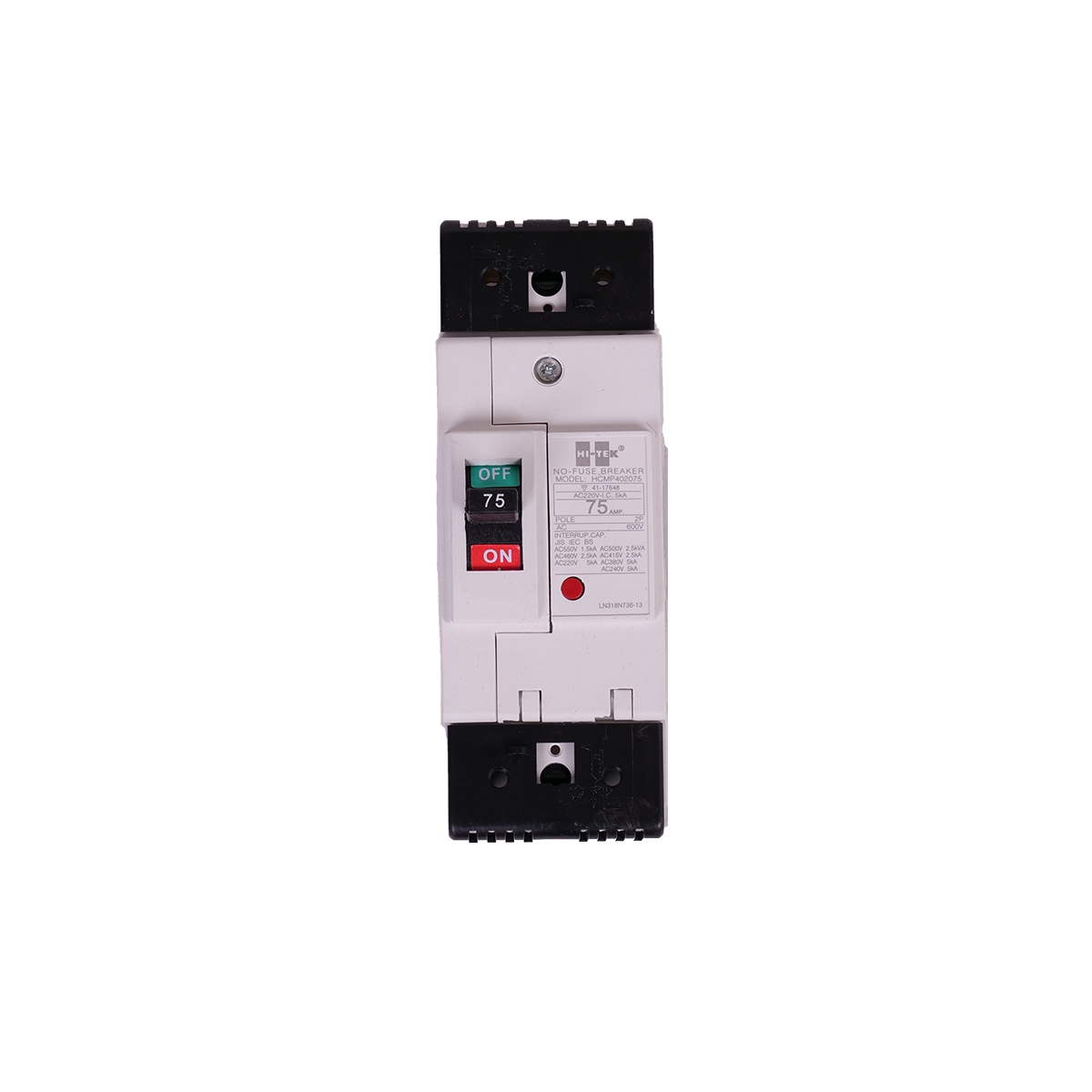 HI-TEK เบรกเกอร์ 2 สาย 75 แอมป์ รุ่น HT100-CP