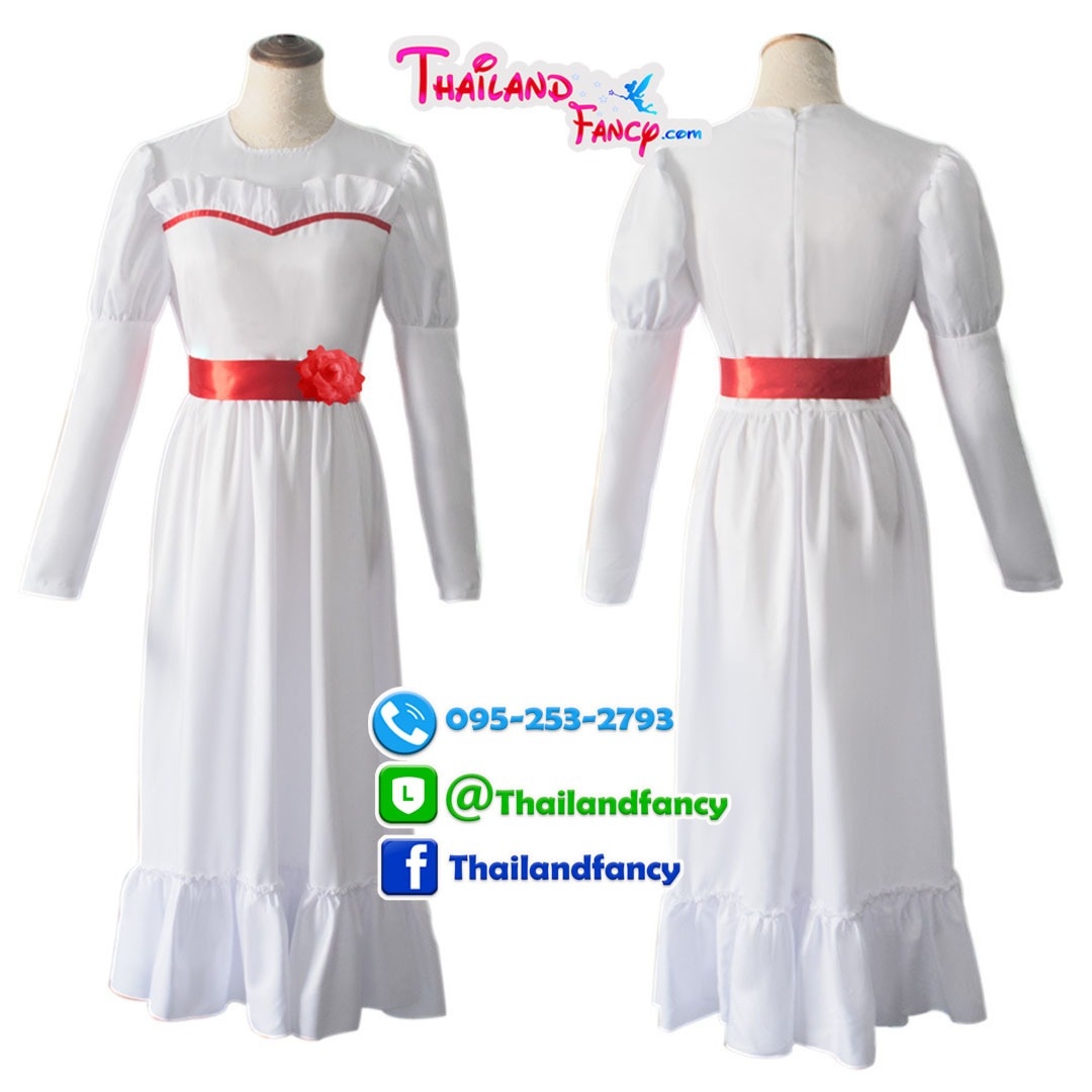 ชุดแฟนซีปีศาจสาว ชุดฮาโลวีน Annabelle Cosplay ชุดแอนนาเบลล์ ชุดผีซอมบี้ผู้หญิง ชุดตุ๊กตาแอนนาเบลล์ ชุดตุ๊กตาผีกลับบ้าน