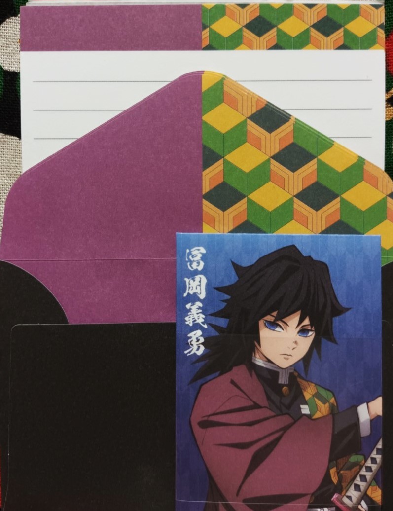 Set กระดาษเขียนจดหมาย + ซอง กิยู ดาบพิฆาตอสูร ของแท้จากญี่ปุ่น Kimetsu no yaiba MADE IN JAPAN