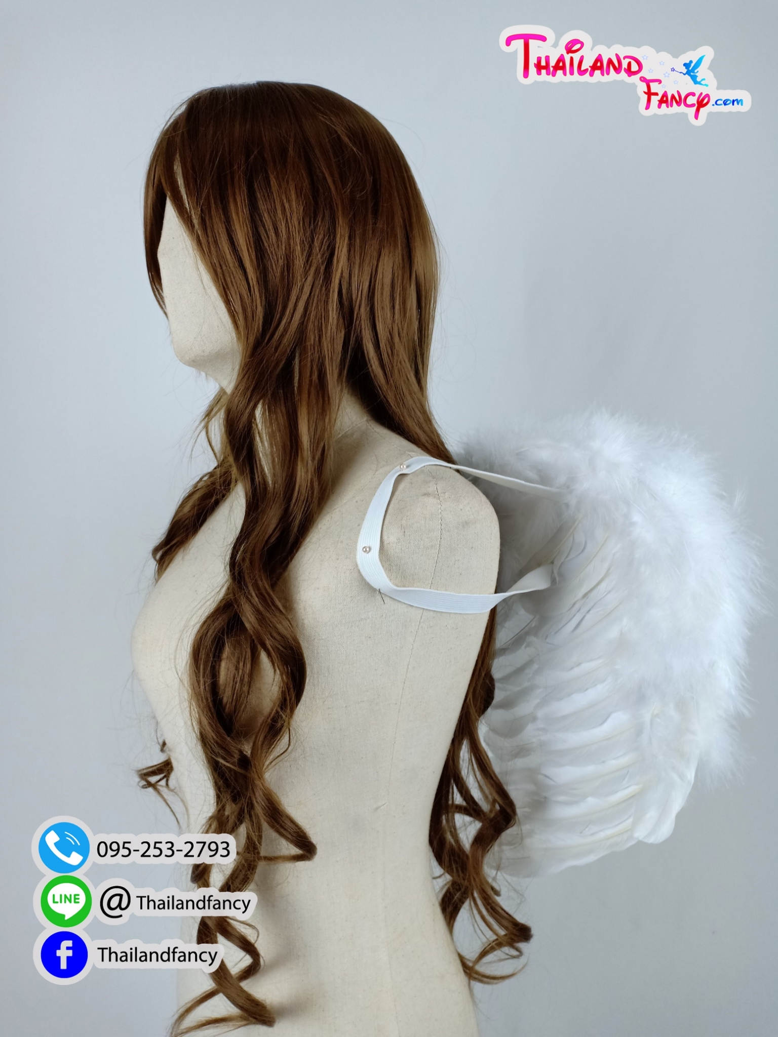 อุปกรณืแฟนซี Accessories Cosplay Angel Wings ปีกนางฟ้าแฟนซี ปีกนางฟ้าขนนก ปีนางฟ้าเด็ก-ผู้ใหญ่ ปีกขนนกสีขาวทรงหัวใจ