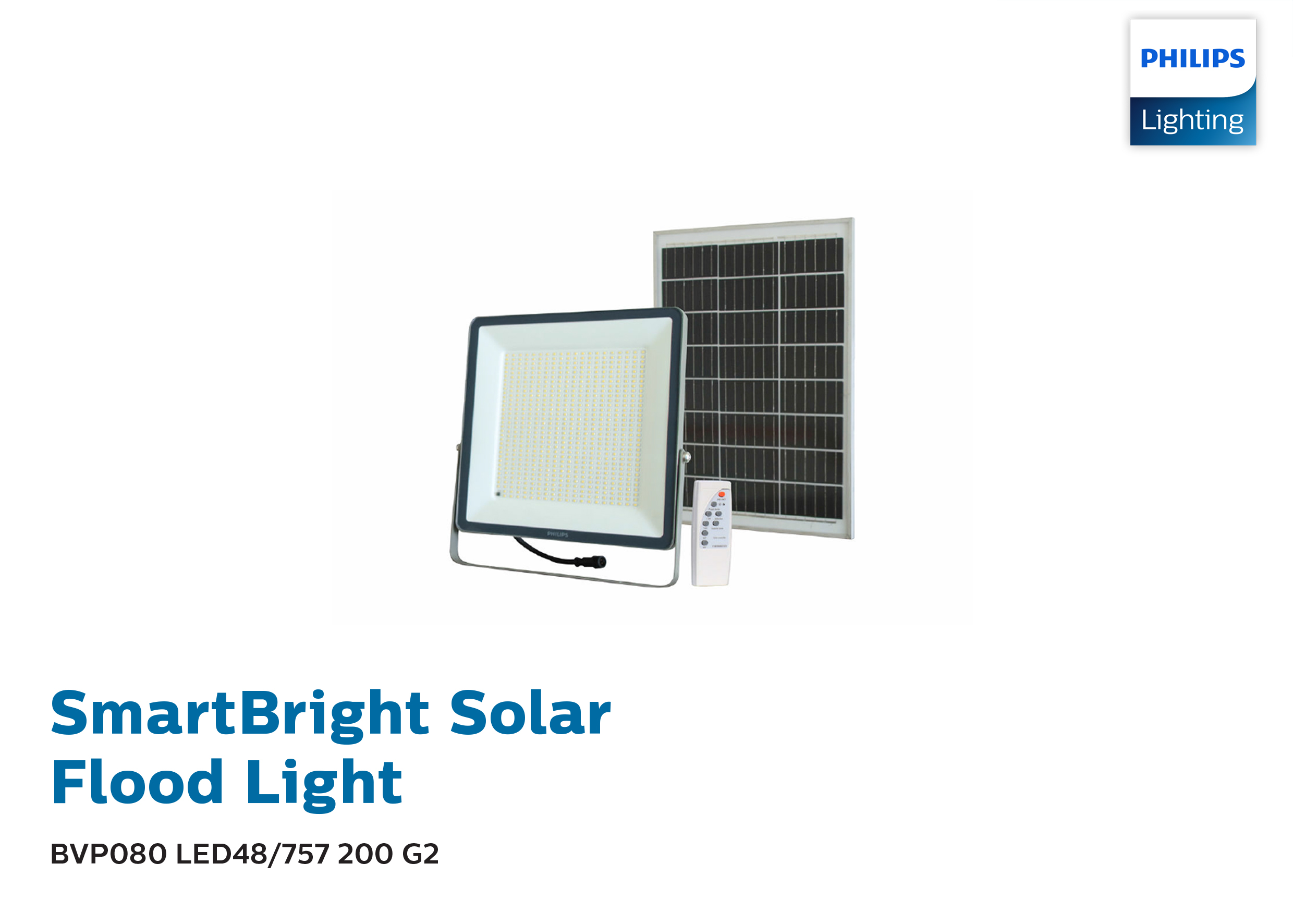 โคมไฟสปอร์ตไลท์ โซล่าเซลล์ #BVP080 32W LED48/757 200 G2 PHILIPS