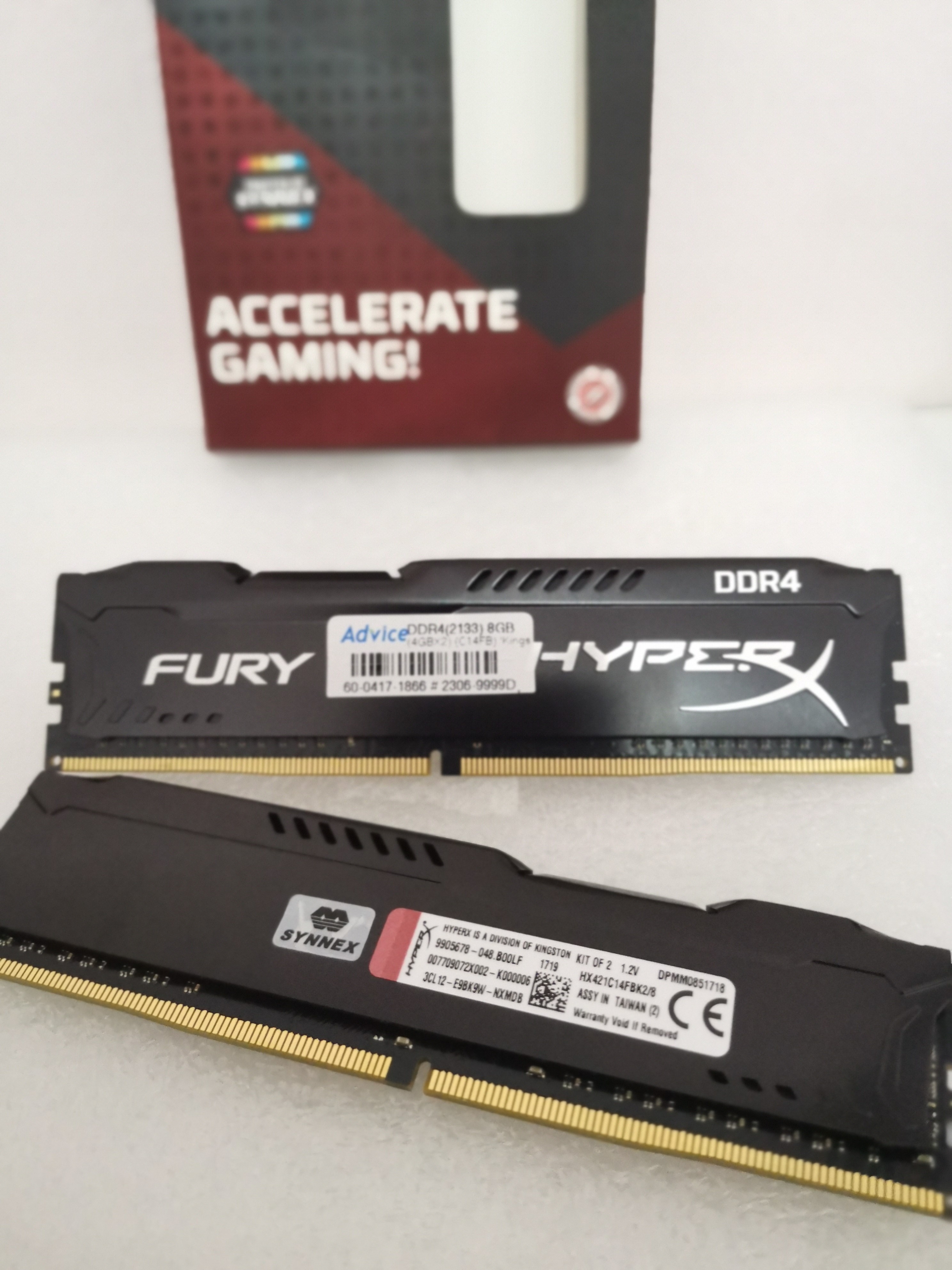 Ram Hyper X ddr4 8gb(4*2) Bus2133mhz (สีดำ)