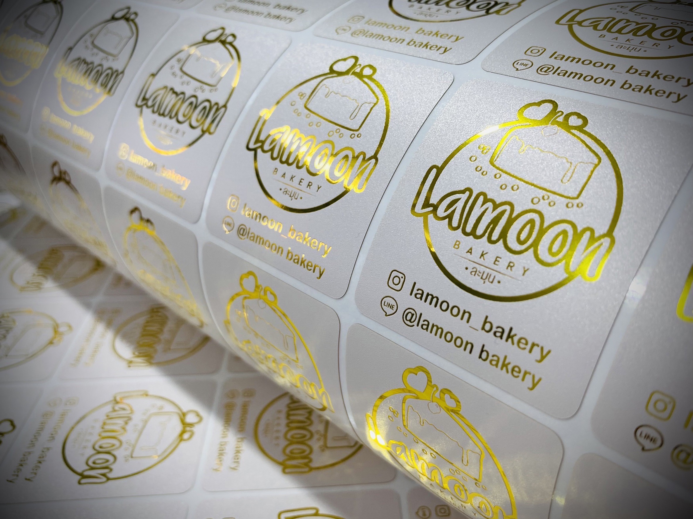 สติ๊กเกอร์ฉลากสินค้าฟรอยทอง ฟอยล์