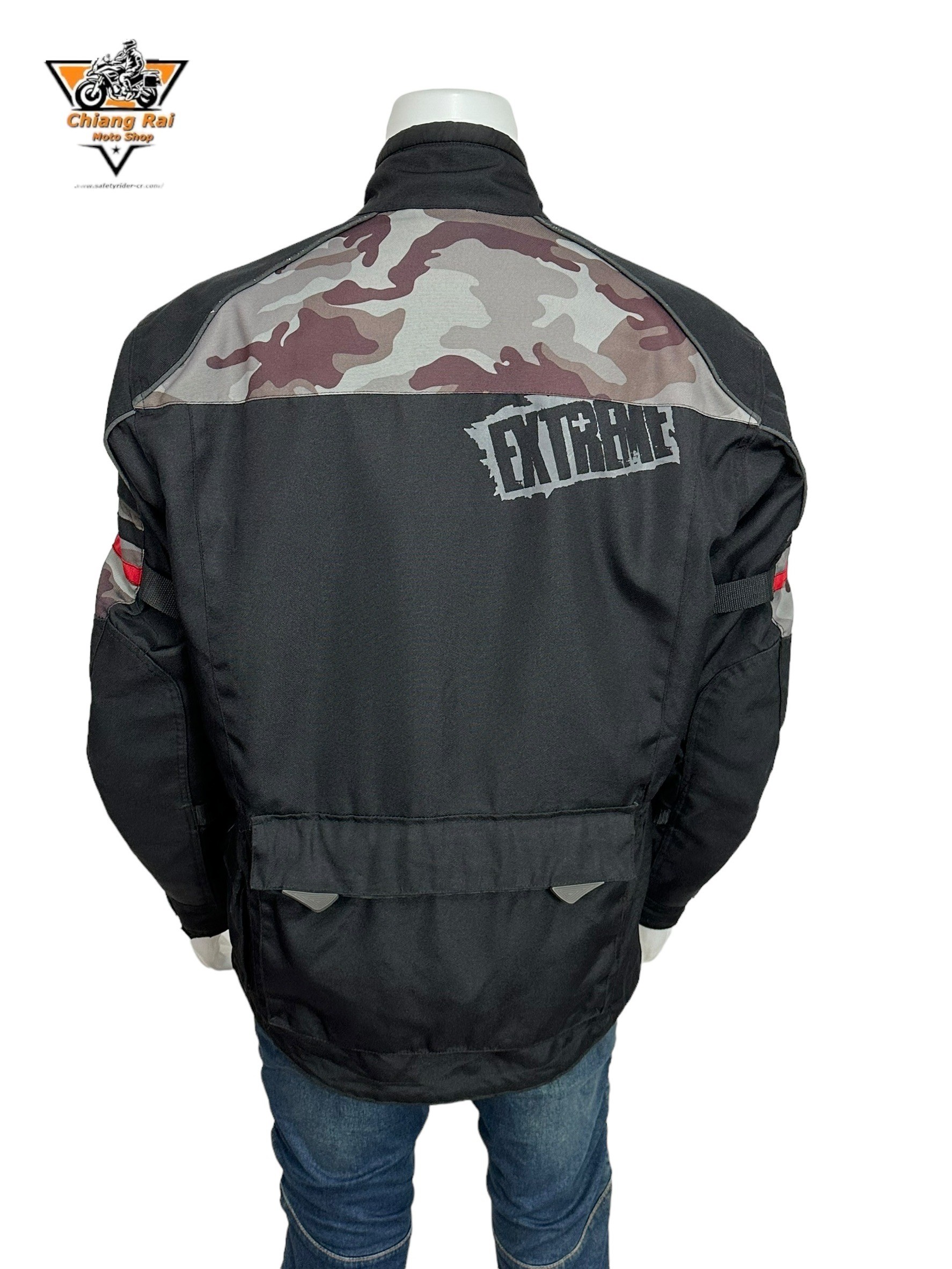 เสื้อขี่มอเตอร์ไซด์( มือสอง) RCTA 624: อก 48" ยาว 28"(XL) **KENNY** (ไม่มีการ์ด)