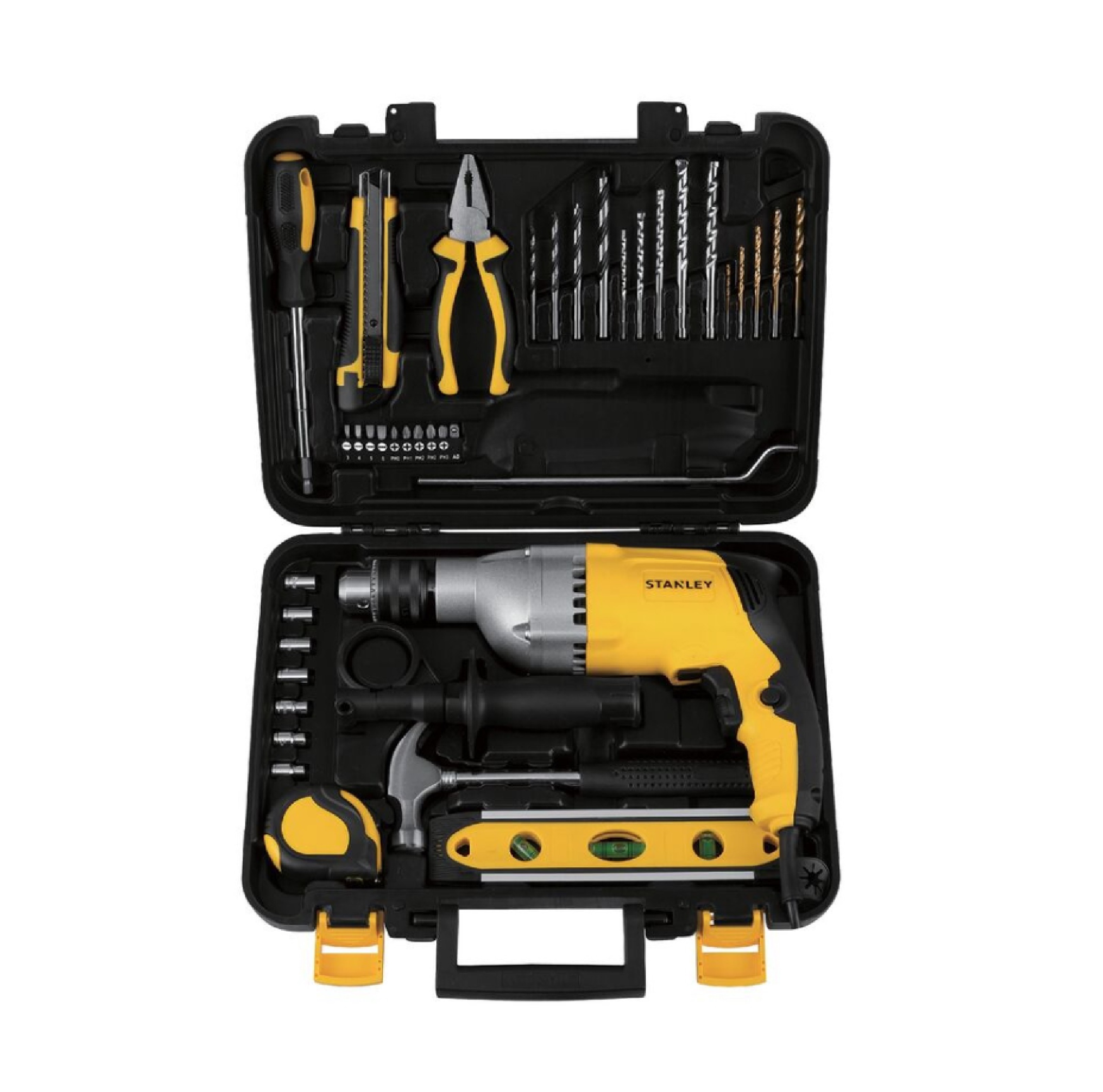 STANLEY ชุดสว่านกระแทก 13มม. 720W รุ่น STDH7213V-B1 พร้อมเครื่องมือช่าง 39 ชิ้น