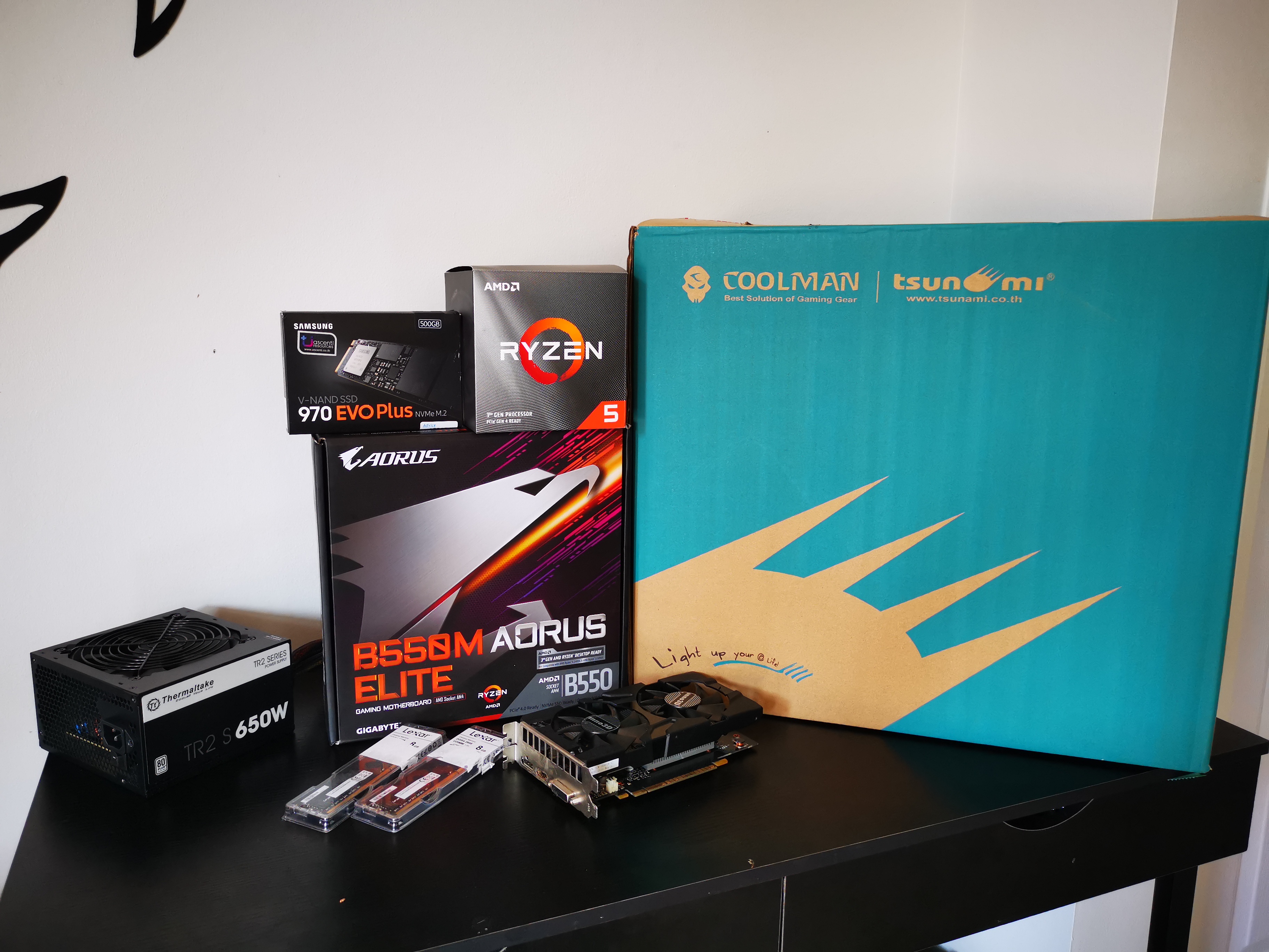 คอมประกอบเซ็ต R5 3600X พร้อมการ์ดจอ GTX 1050 2G