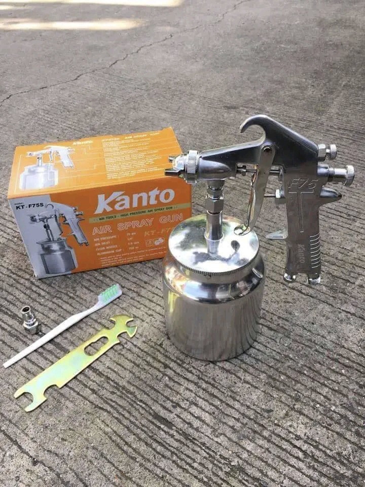กาพ่นสีใช้ลม ยี่ห้อ Kanto รุ่น KT-F75S (กาล่าง)